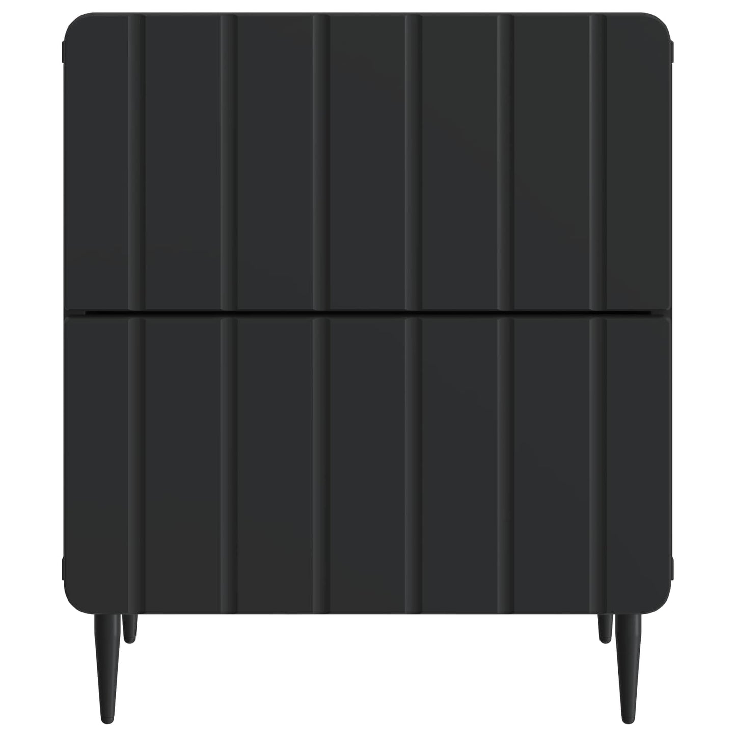 Nattbordskap 2 pcs Svart 43 x 34,5 x 49,5 cm Konstruert tre