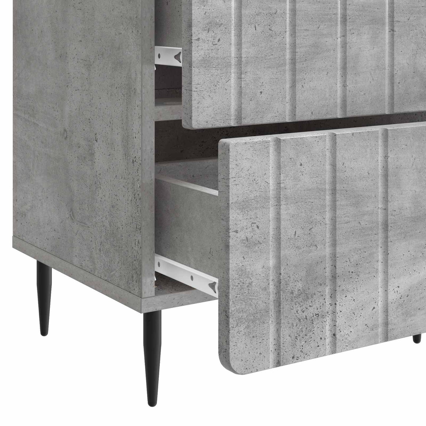 Nattbordskap Betonggrå 43 x 34,5 x 49,5 cm Konstruert tre