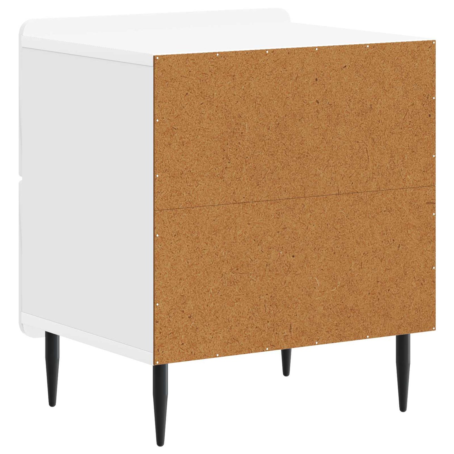 Nattbordskap Høgglans hvit 43 x 34,5 x 49,5 cm Konstruert tre