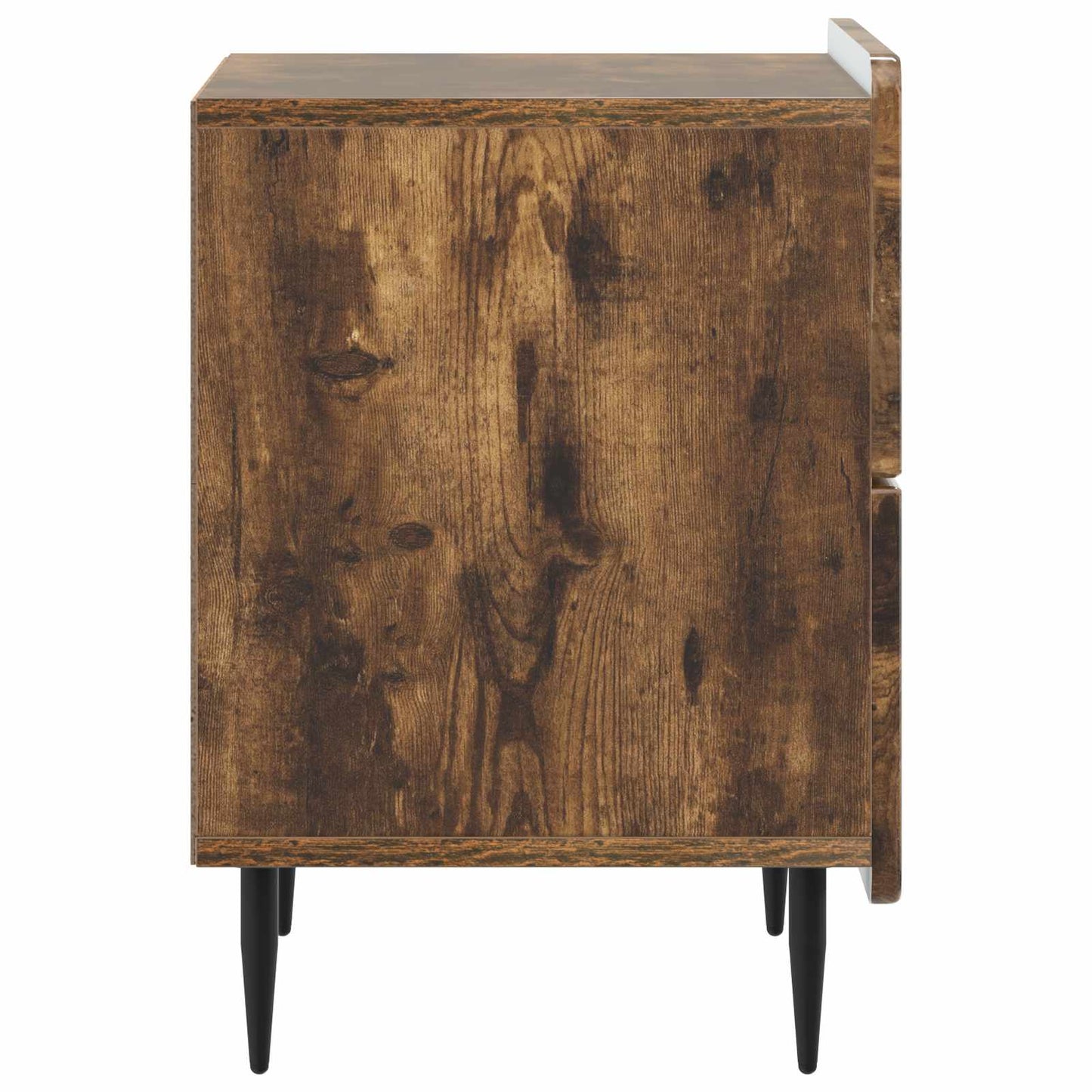 Nattbordskap 2 pcs Røkt Eik 43 x 34,5 x 49,5 cm Konstruert tre