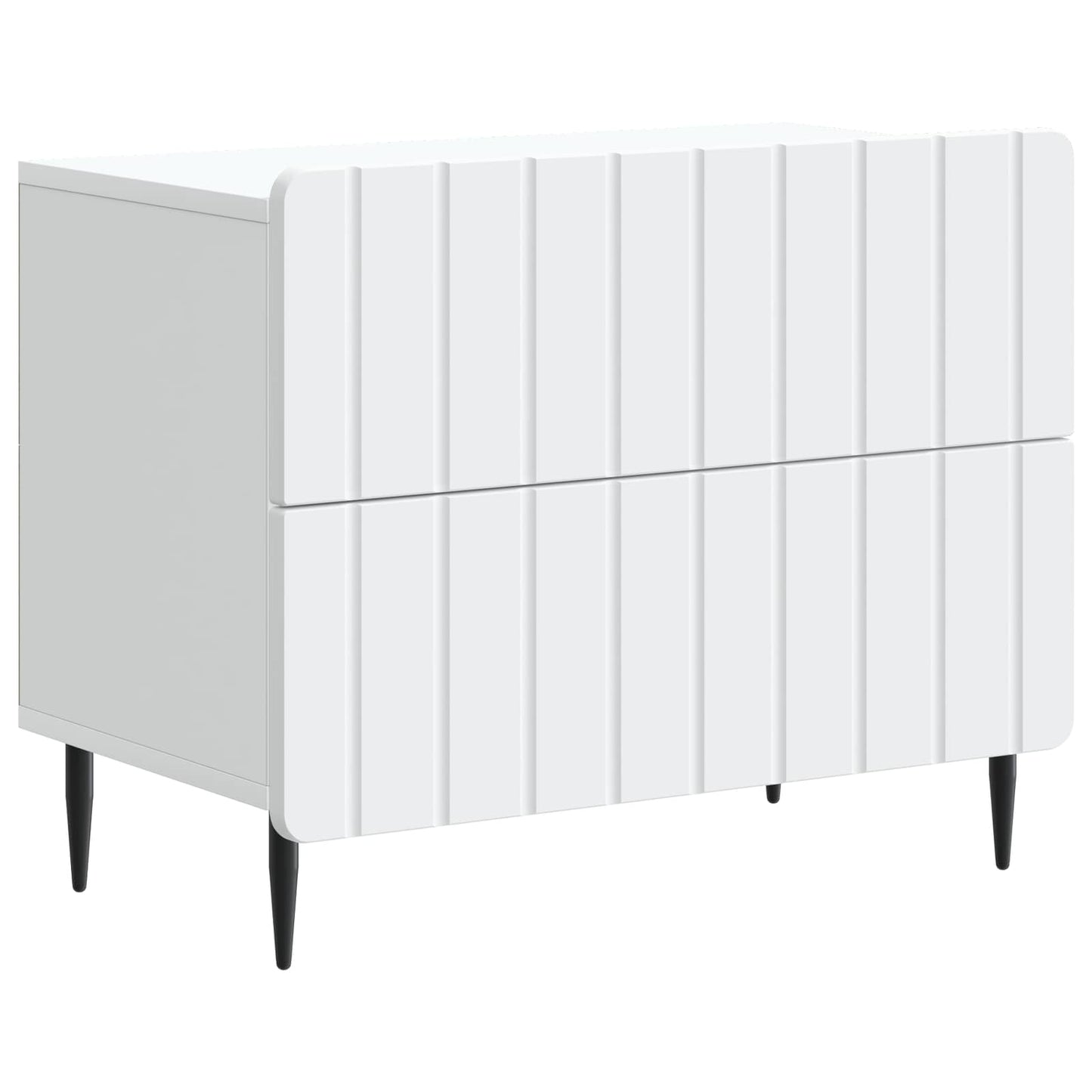 Nattbordskap med skuff Hvit 62 x 34,5 x 49,5 cm Konstruert tre
