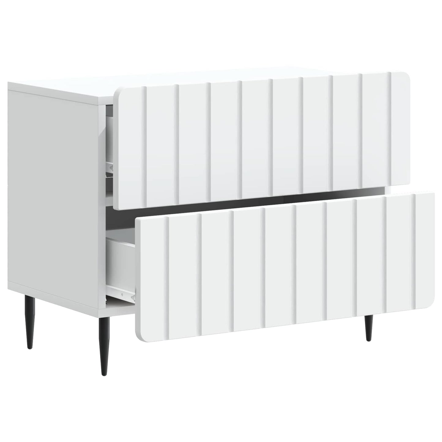 Nattbordskap med skuff Hvit 62 x 34,5 x 49,5 cm Konstruert tre