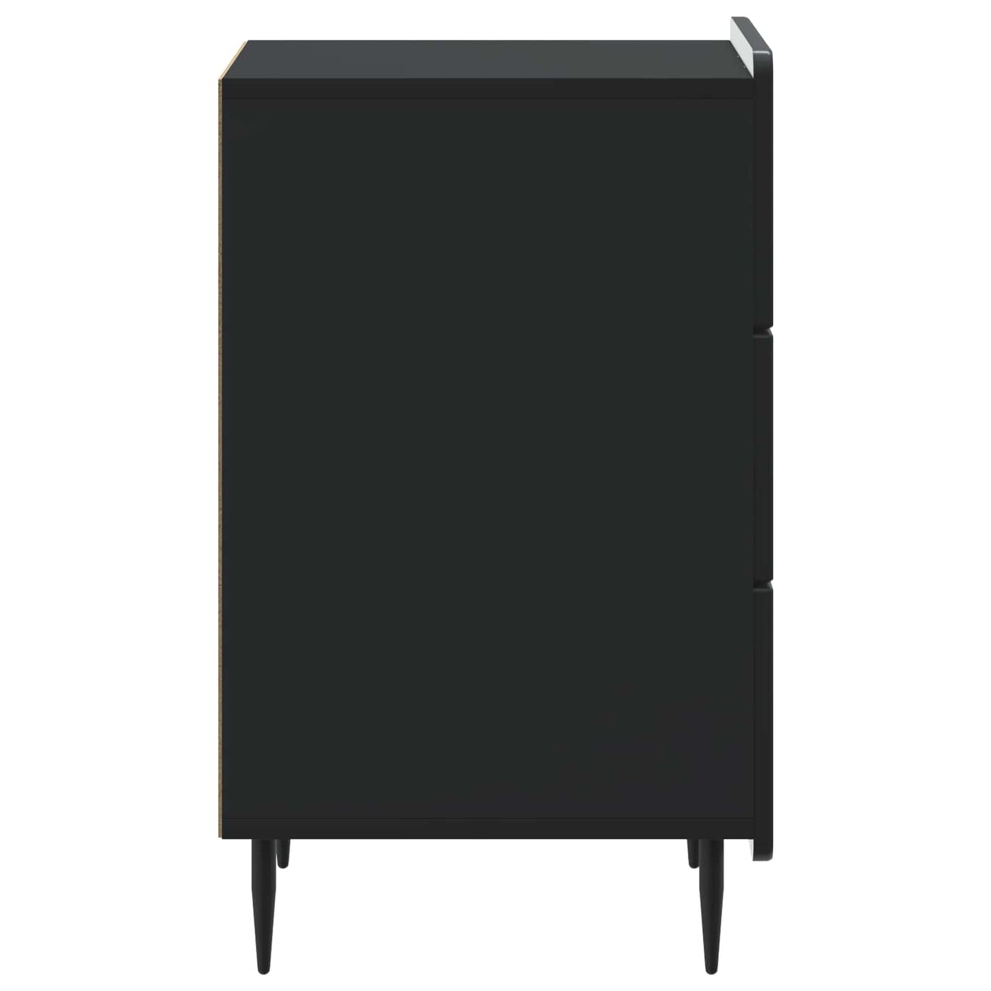 Nattbordskap med skuff Svart 43x 41 x 68 cm Konstruert tre