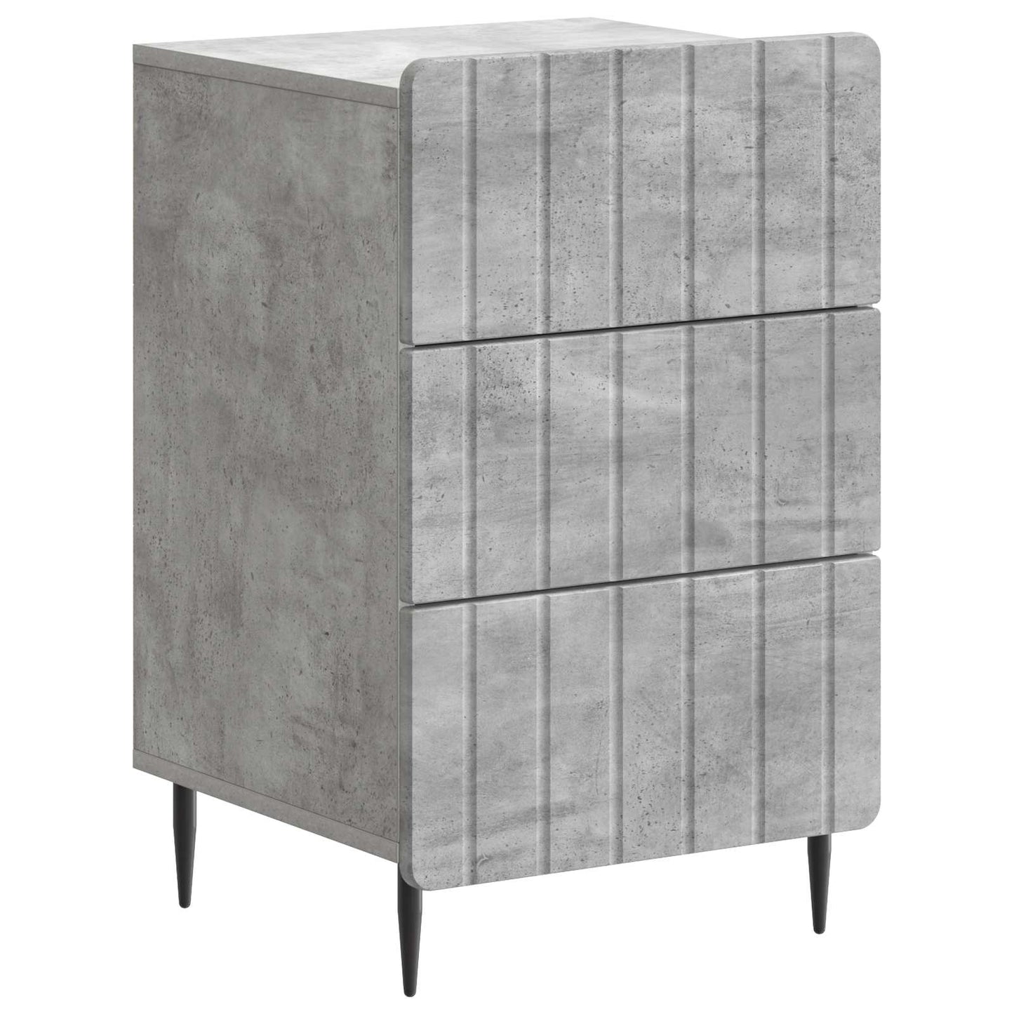 Nattbordskap med skuff Betonggrå 43x 41 x 68 cm Konstruert tre