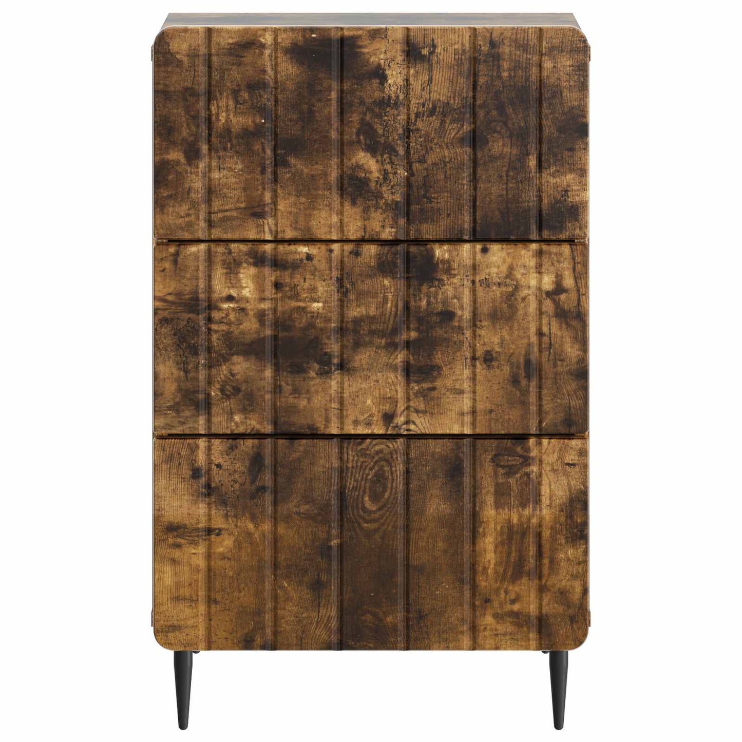 Nattbordskap med skuff Røkt Eik 43x 41 x 68 cm Konstruert tre