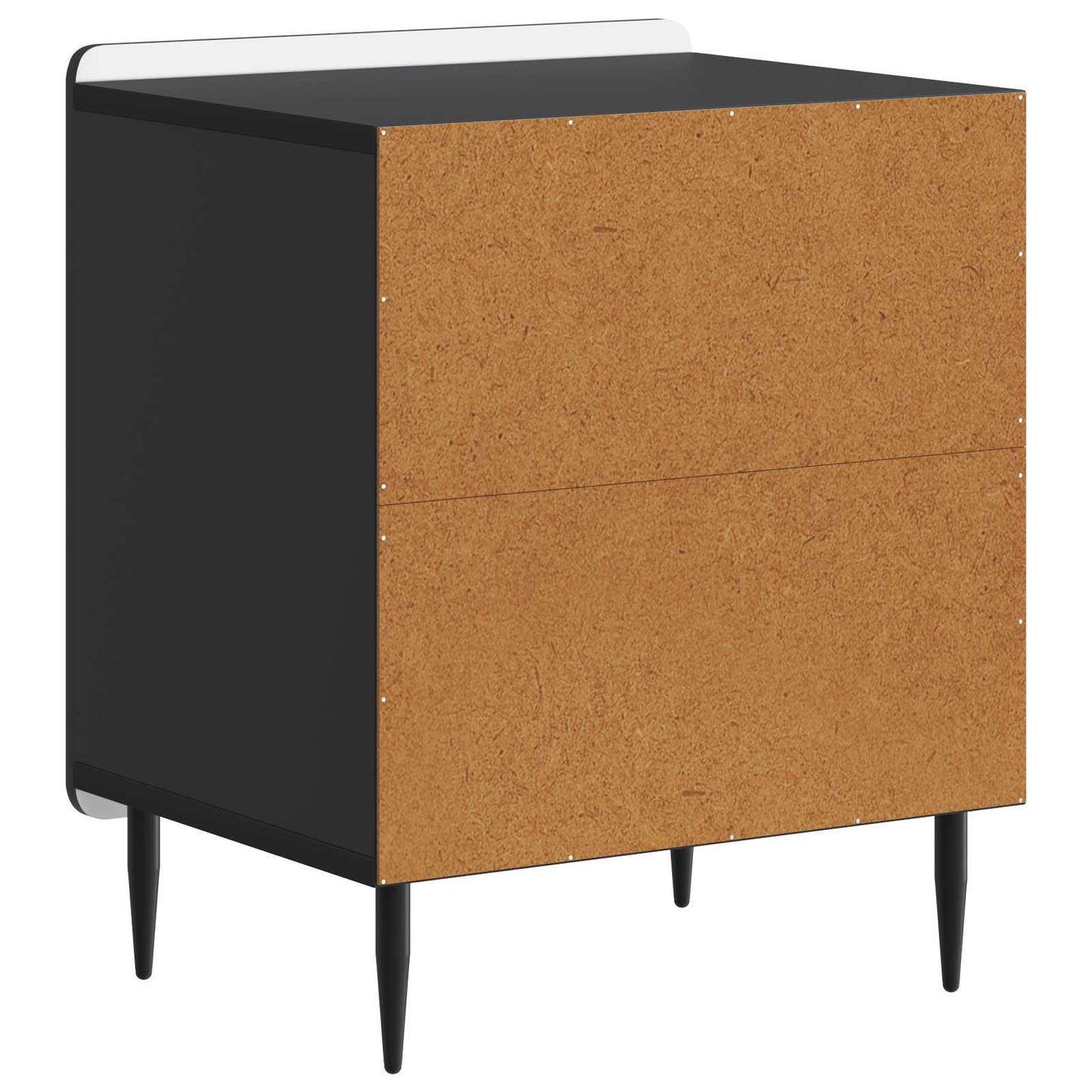 Nattbordskap Svart 43 x 34,5 x 52 cm Konstruert tre