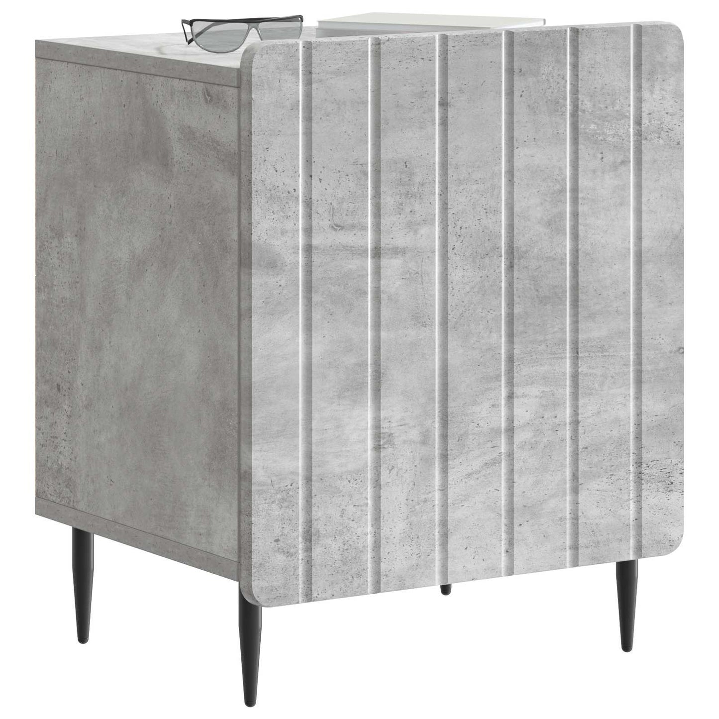 Nattbordskap 2 pcs Betonggrå 43 x 34,5 x 52 cm Konstruert tre