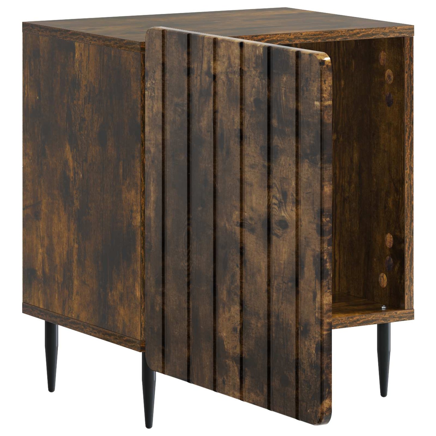 Nattbordskap 2 pcs Røkt Eik 43 x 34,5 x 52 cm Konstruert tre