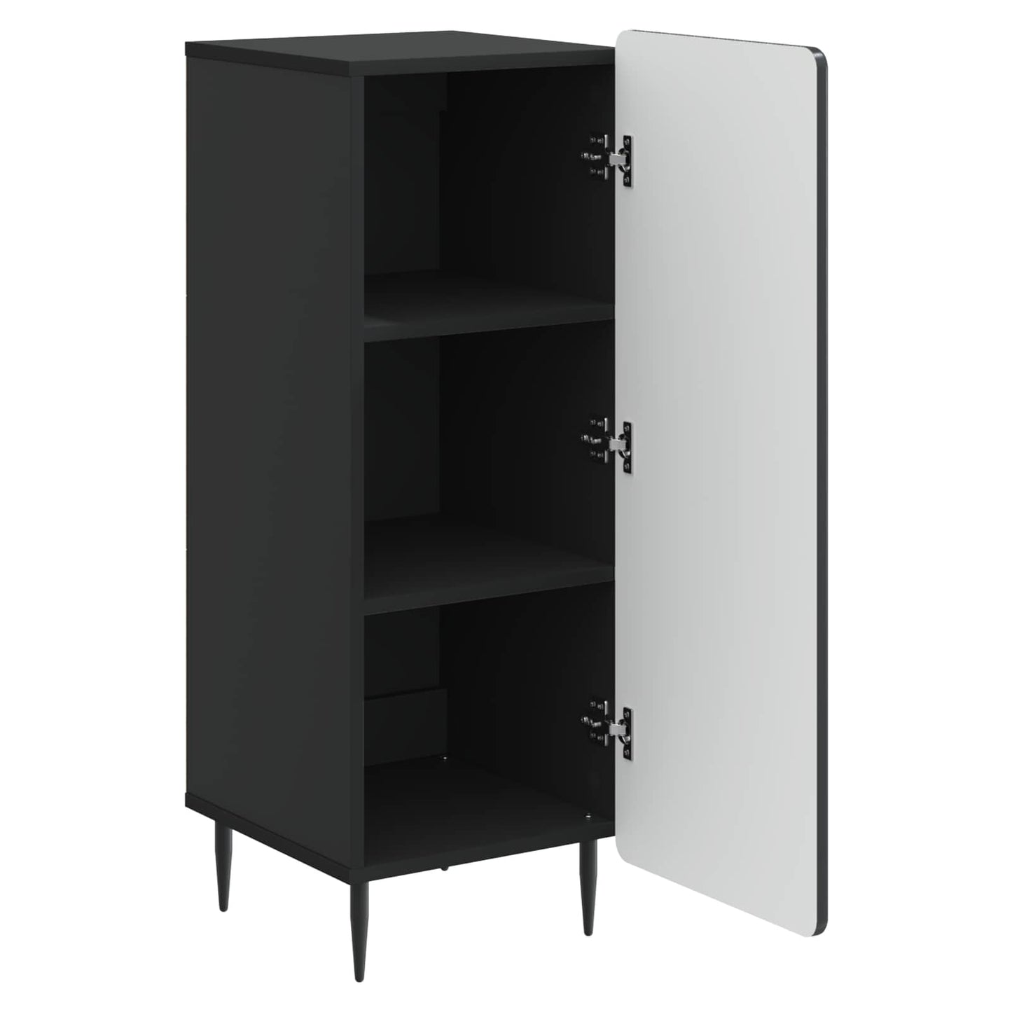 Serviesskap Svart 34,5 x 33 x 92 cm Konstruert tre