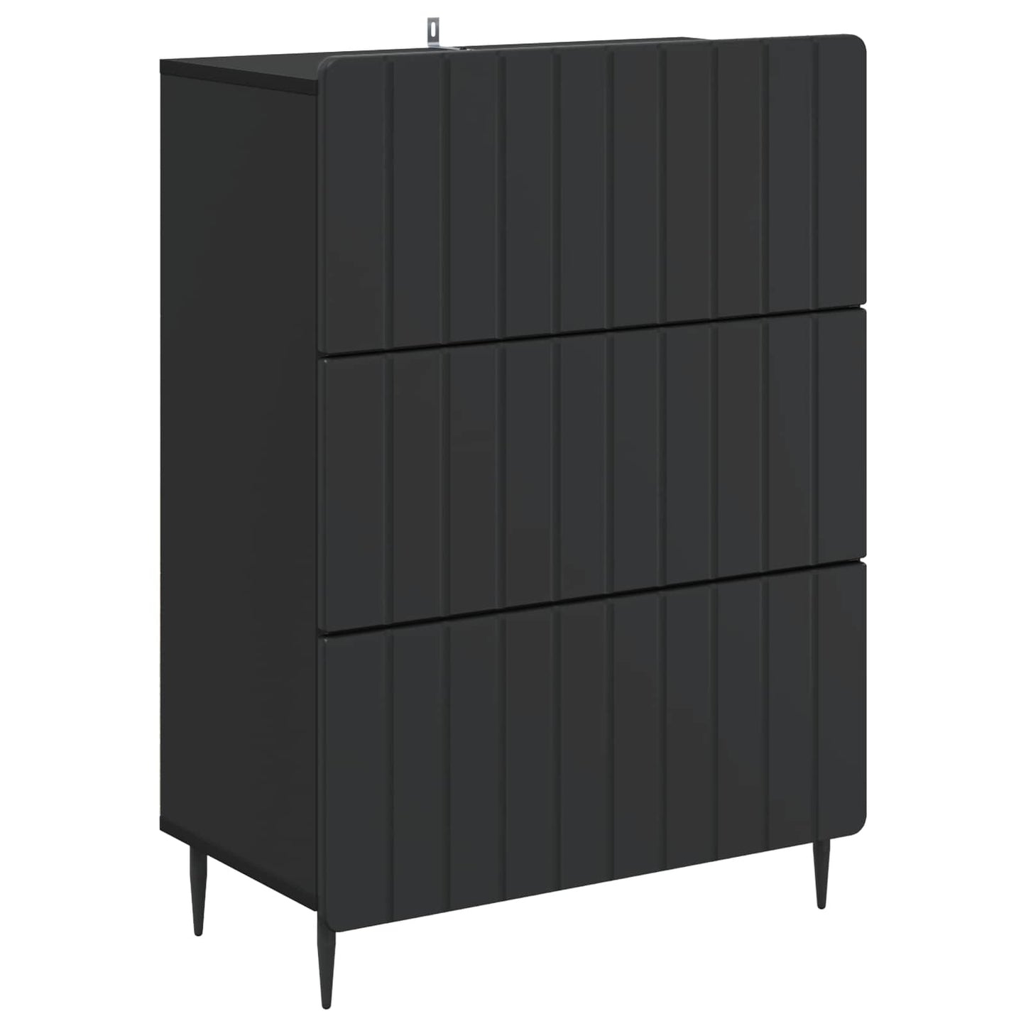 Skuffeskap Svart 66 x 34,5 x 92 cm Konstruert tre