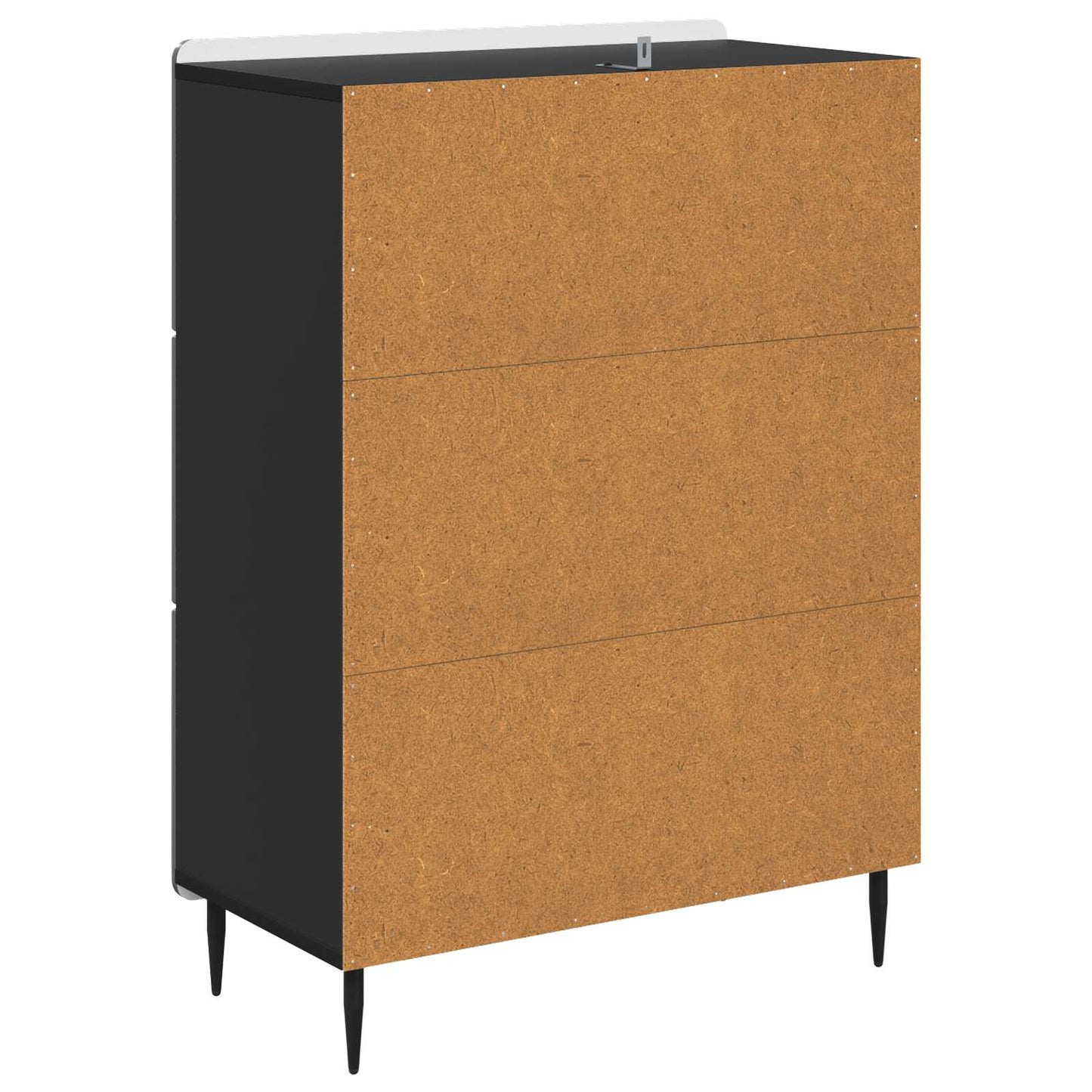 Skuffeskap Svart 66 x 34,5 x 92 cm Konstruert tre