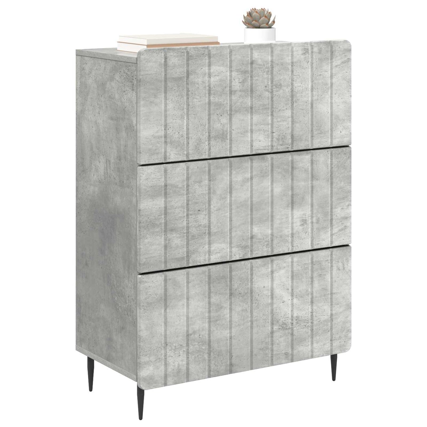Skuffeskap Betonggrå 66 x 34,5 x 92 cm Konstruert tre