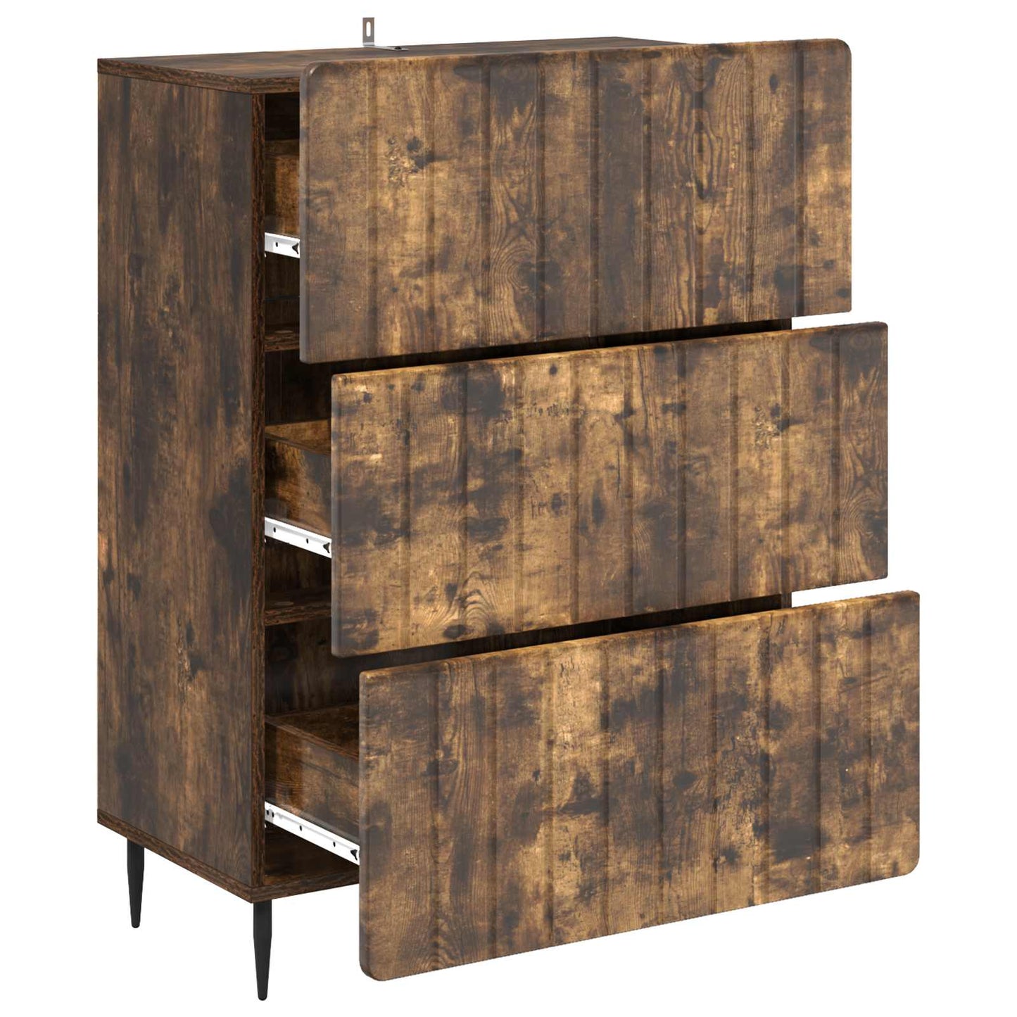 Skuffeskap Røkt Eik 66 x 34,5 x 92 cm Konstruert tre