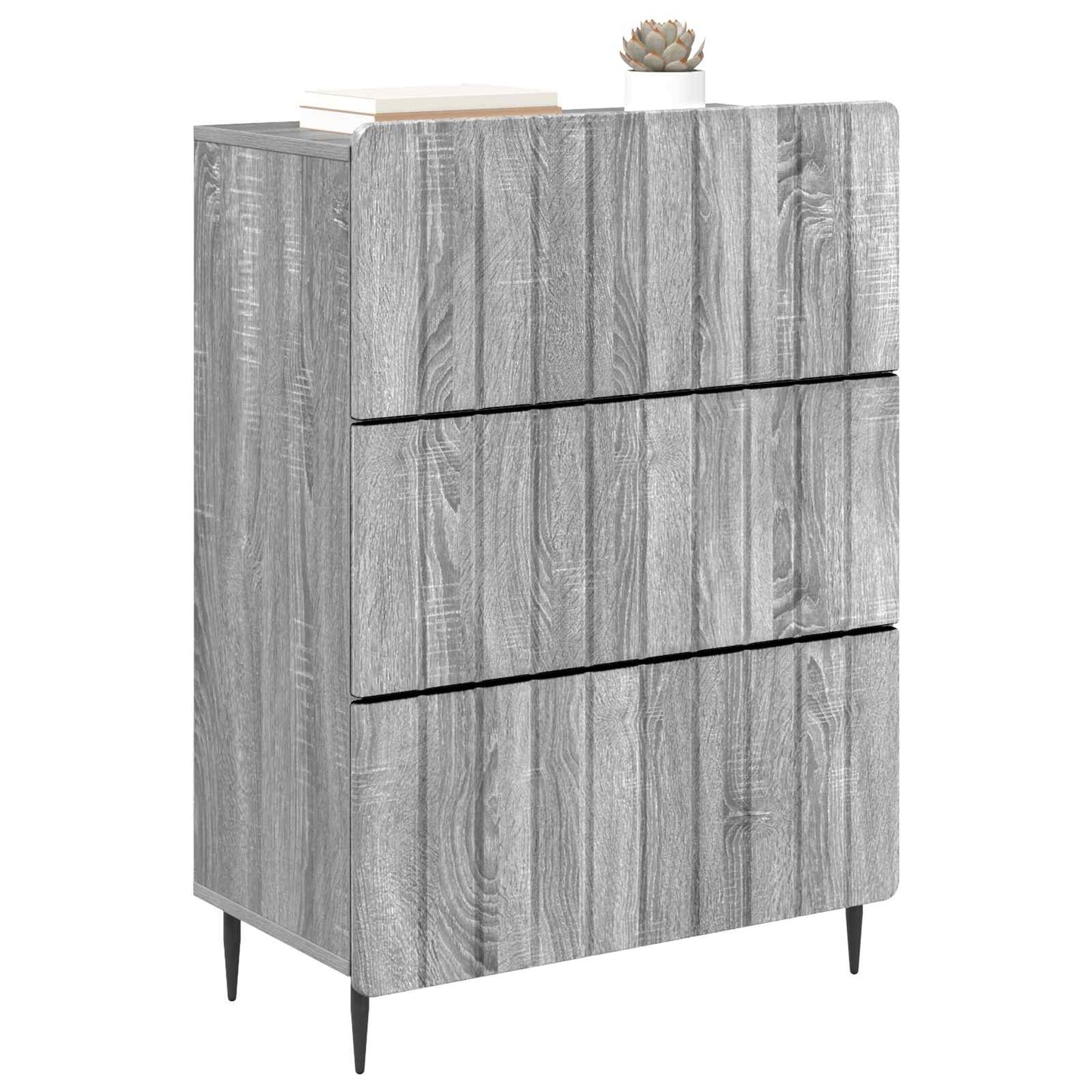 Skuffeskap Grå sonoma 66 x 34,5 x 92 cm Konstruert tre
