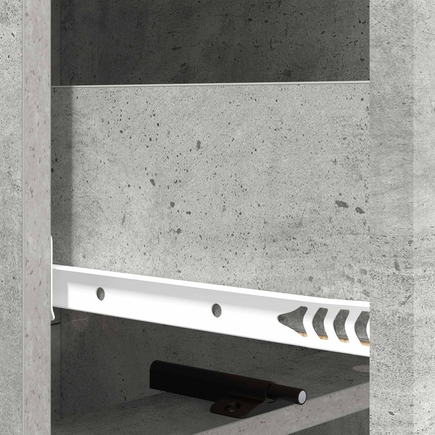 Skuffeskap Betonggrå 33 x 34,5 x 92 cm Konstruert tre