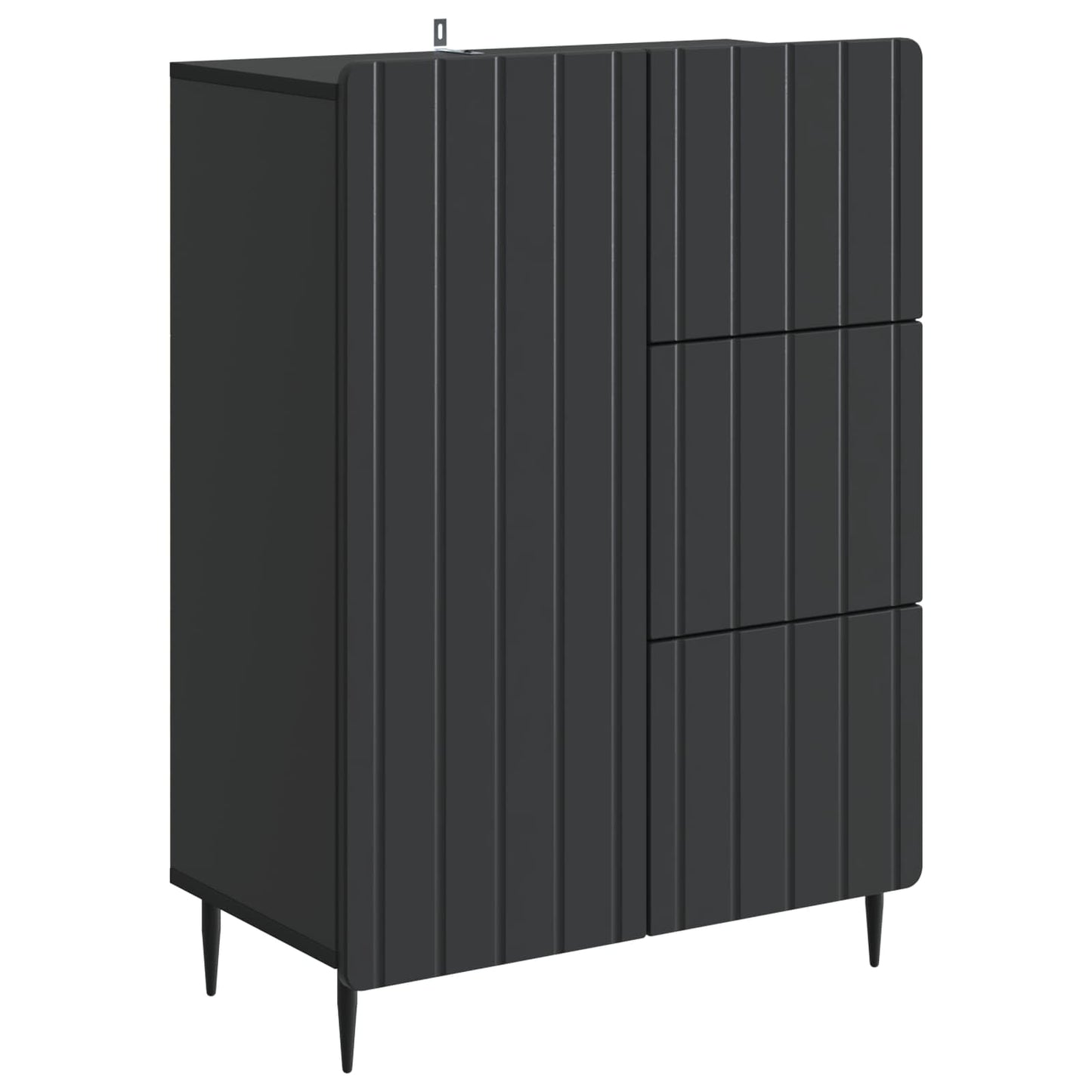 Serviesskap med skuff Svart 66 x 34,5 x 91,5 cm Konstruert tre