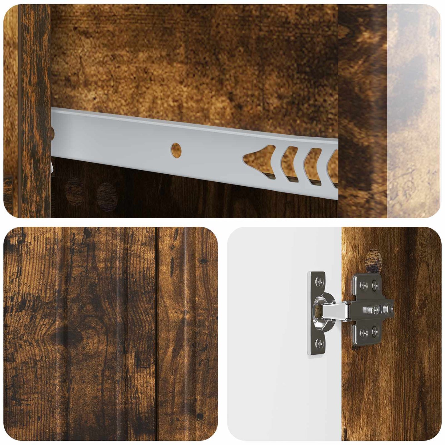 Serviesskap Røkt Eik 66 x 34,5 x 91,5 cm Konstruert tre