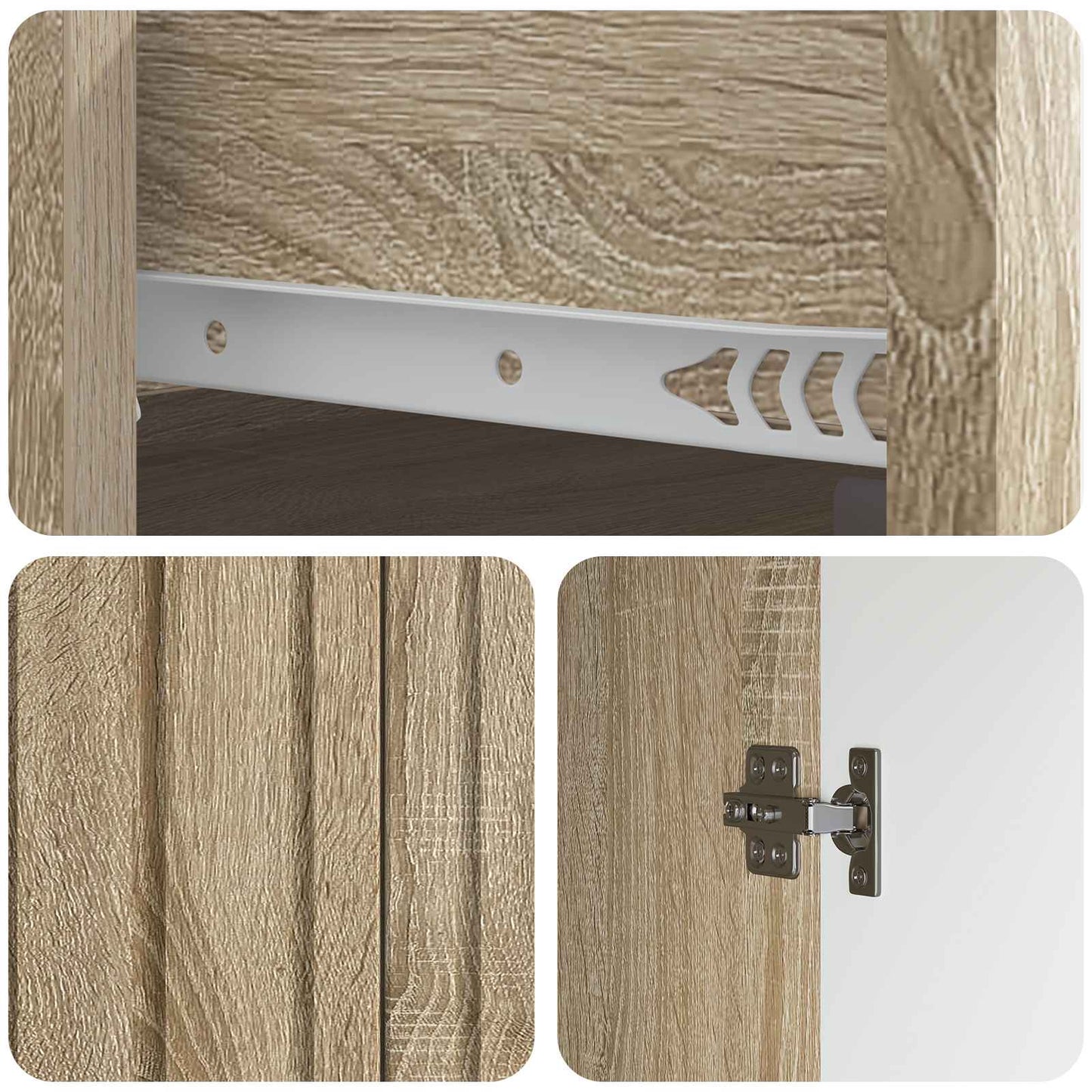 Serviesskap Sonoma eik 66 x 34,5 x 92 cm Konstruert tre
