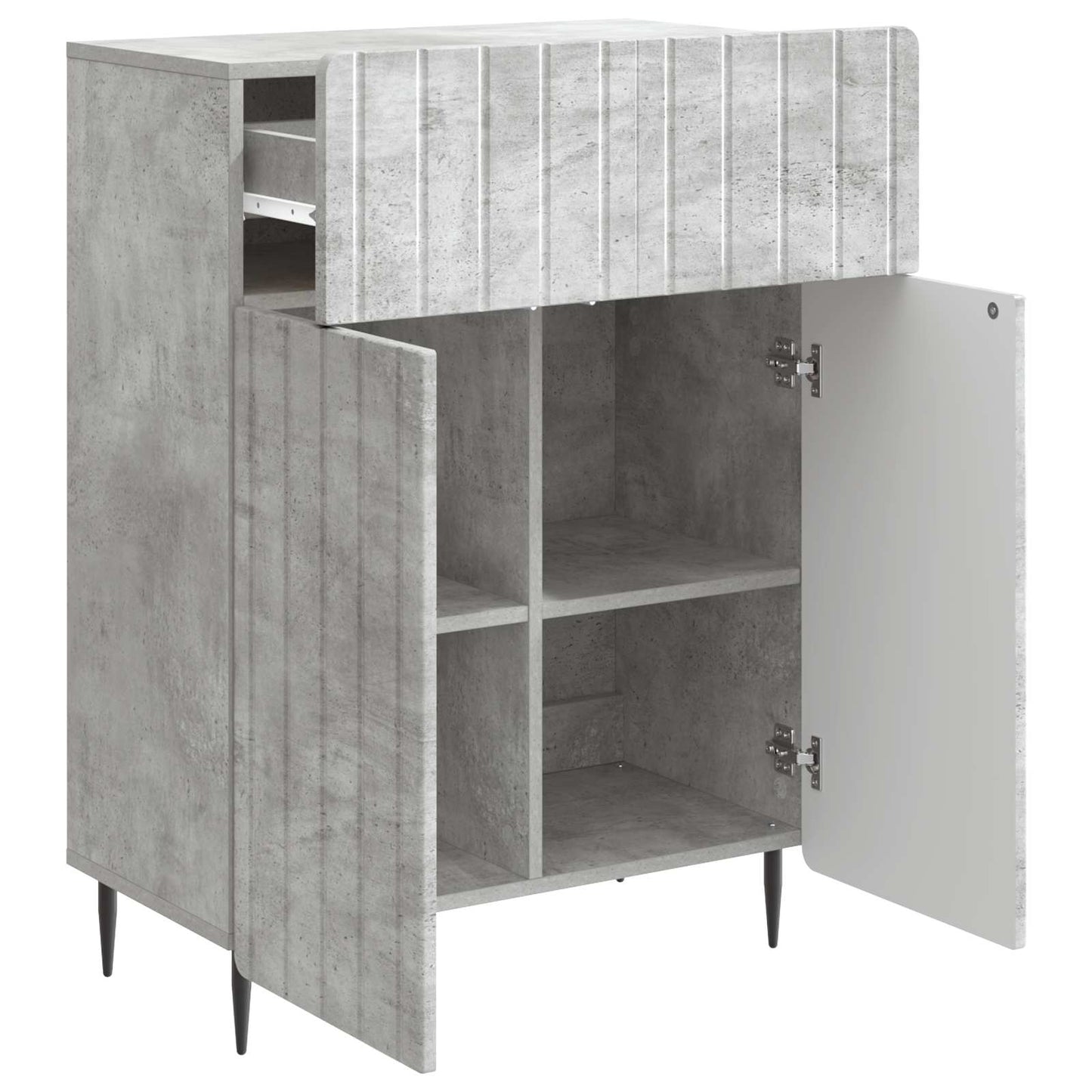 Serviesskap Betonggrå 66 x 34,5 x 92 cm Konstruert tre