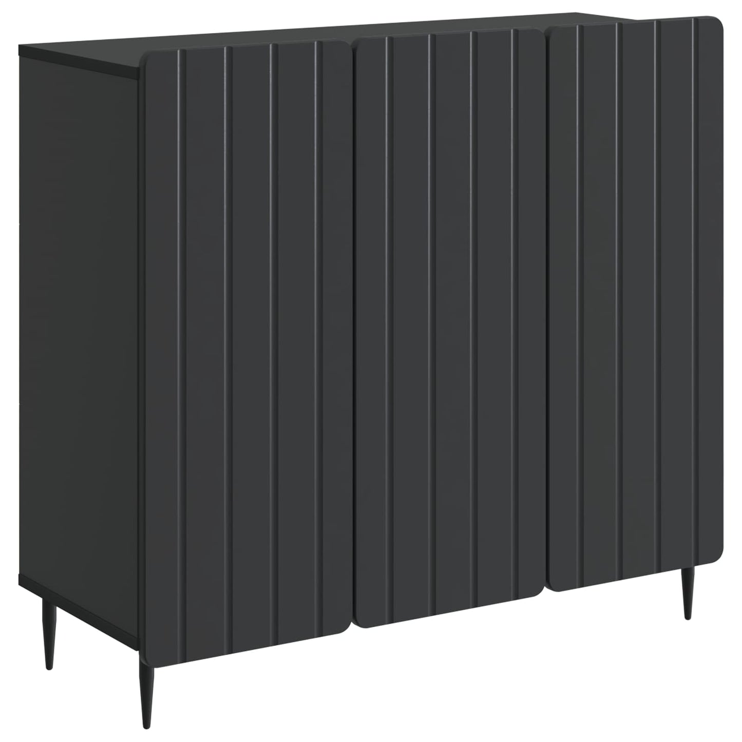 Serviesskap Svart 89 x 34,5 x 82 cm Konstruert tre