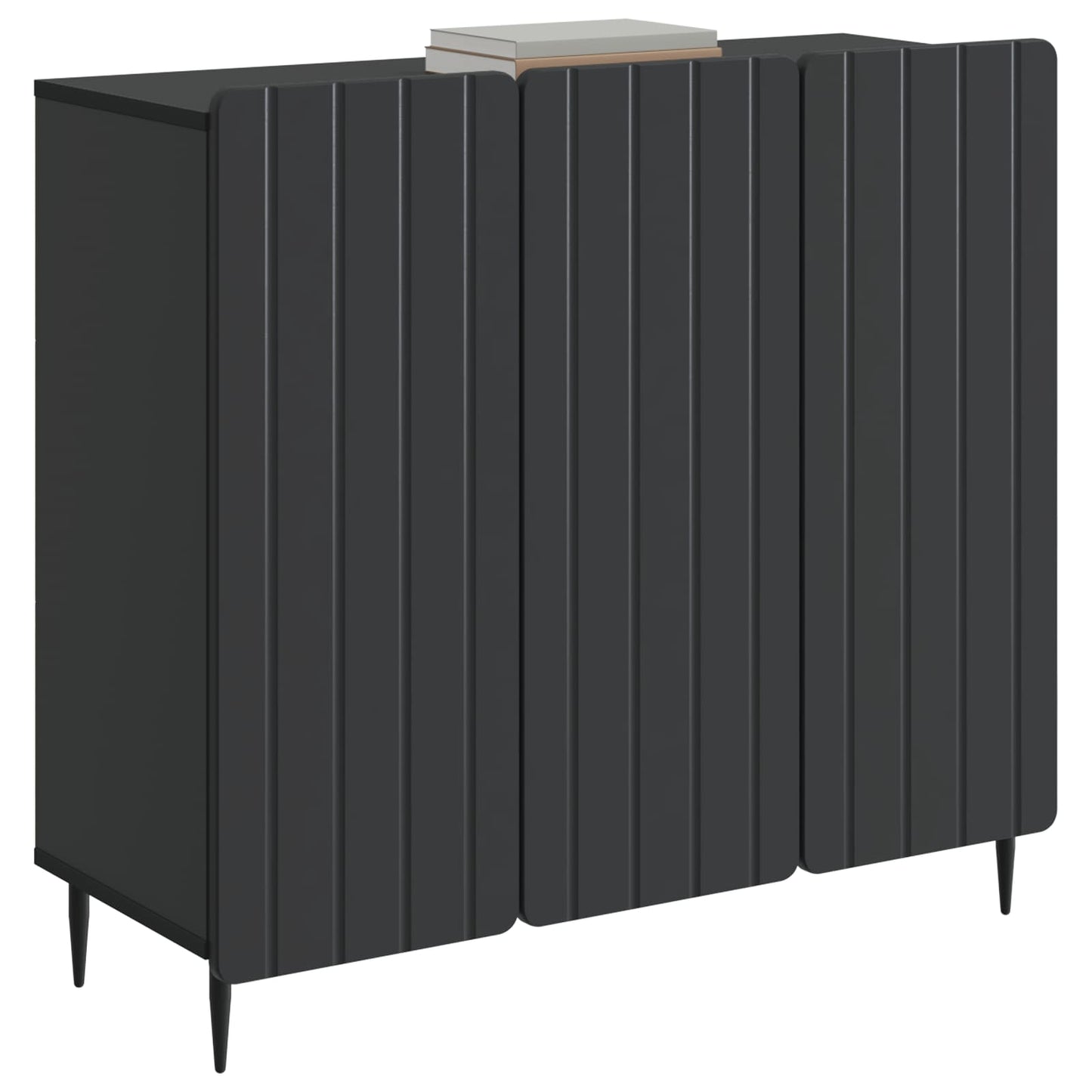 Serviesskap Svart 89 x 34,5 x 82 cm Konstruert tre