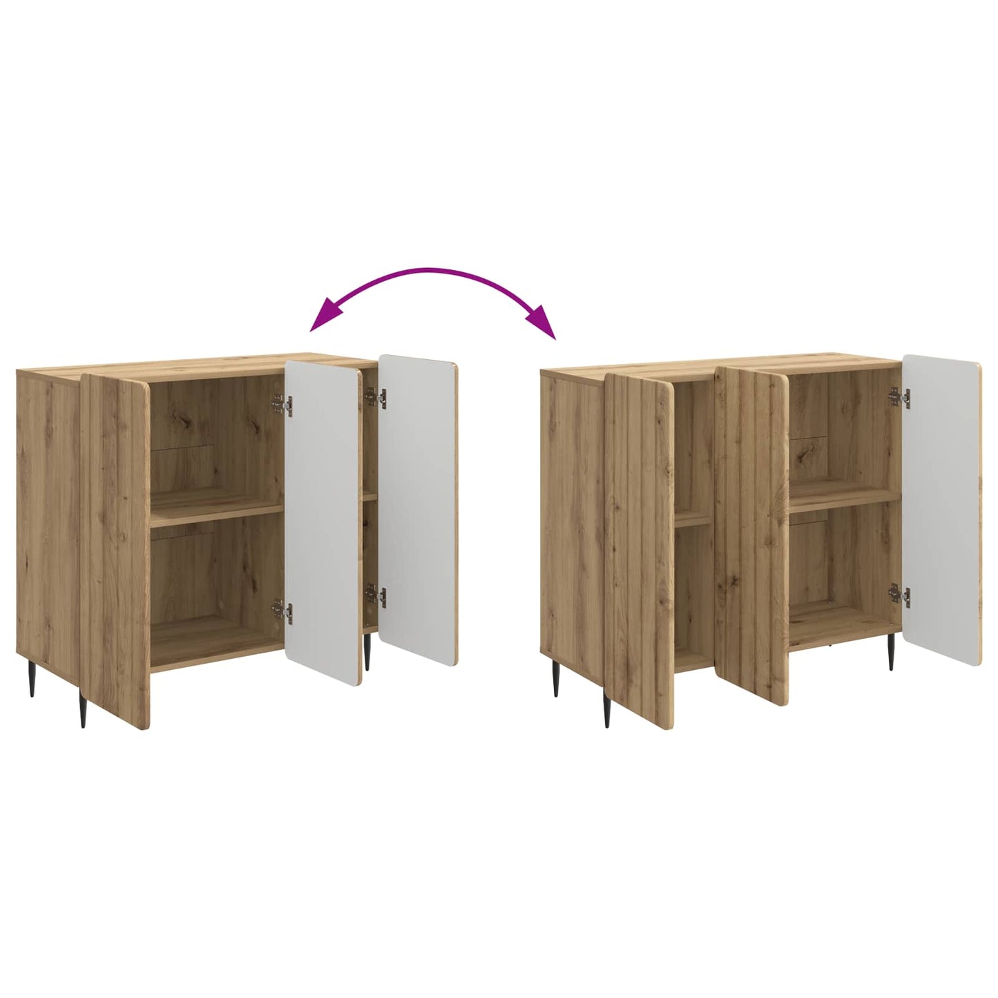 Serviesskap Artisan eik 89 x 34,5 x 82 cm Konstruert tre