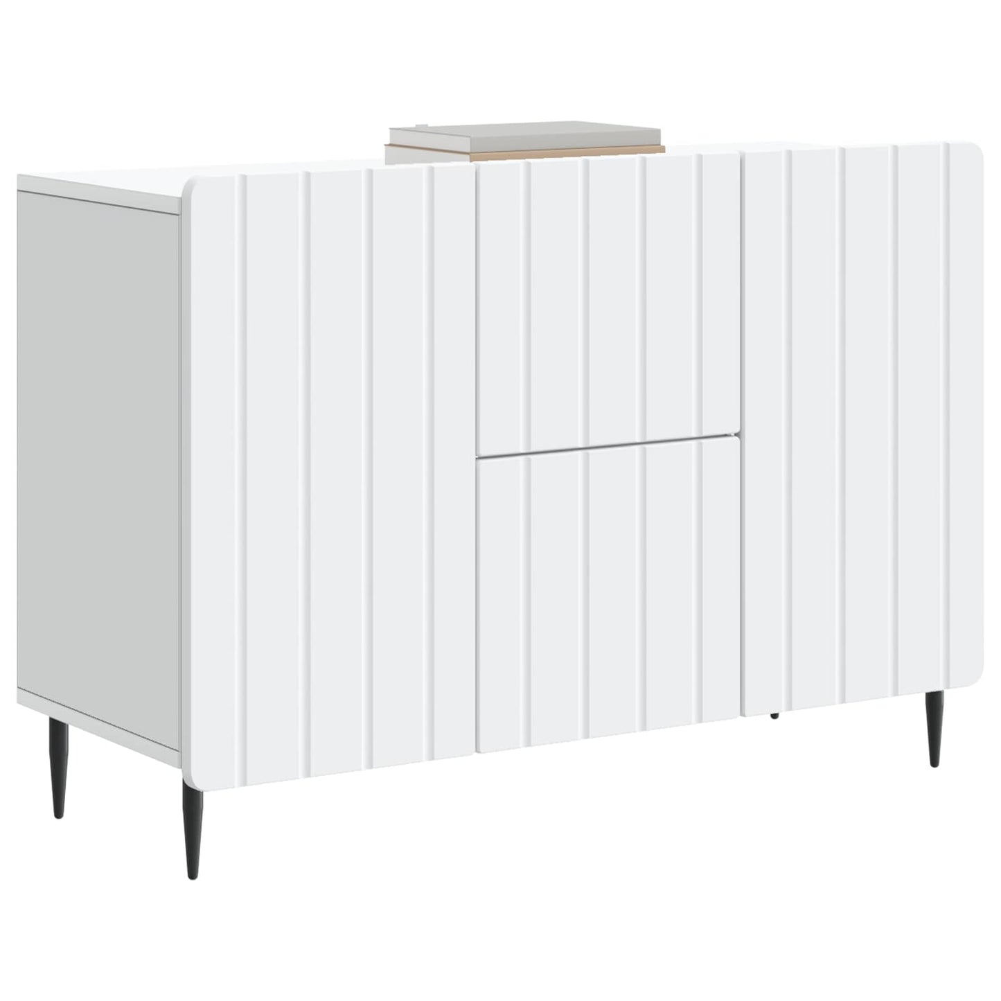 Serviesskap med skuff Hvit 89 x 34,5 x 62 cm Konstruert tre