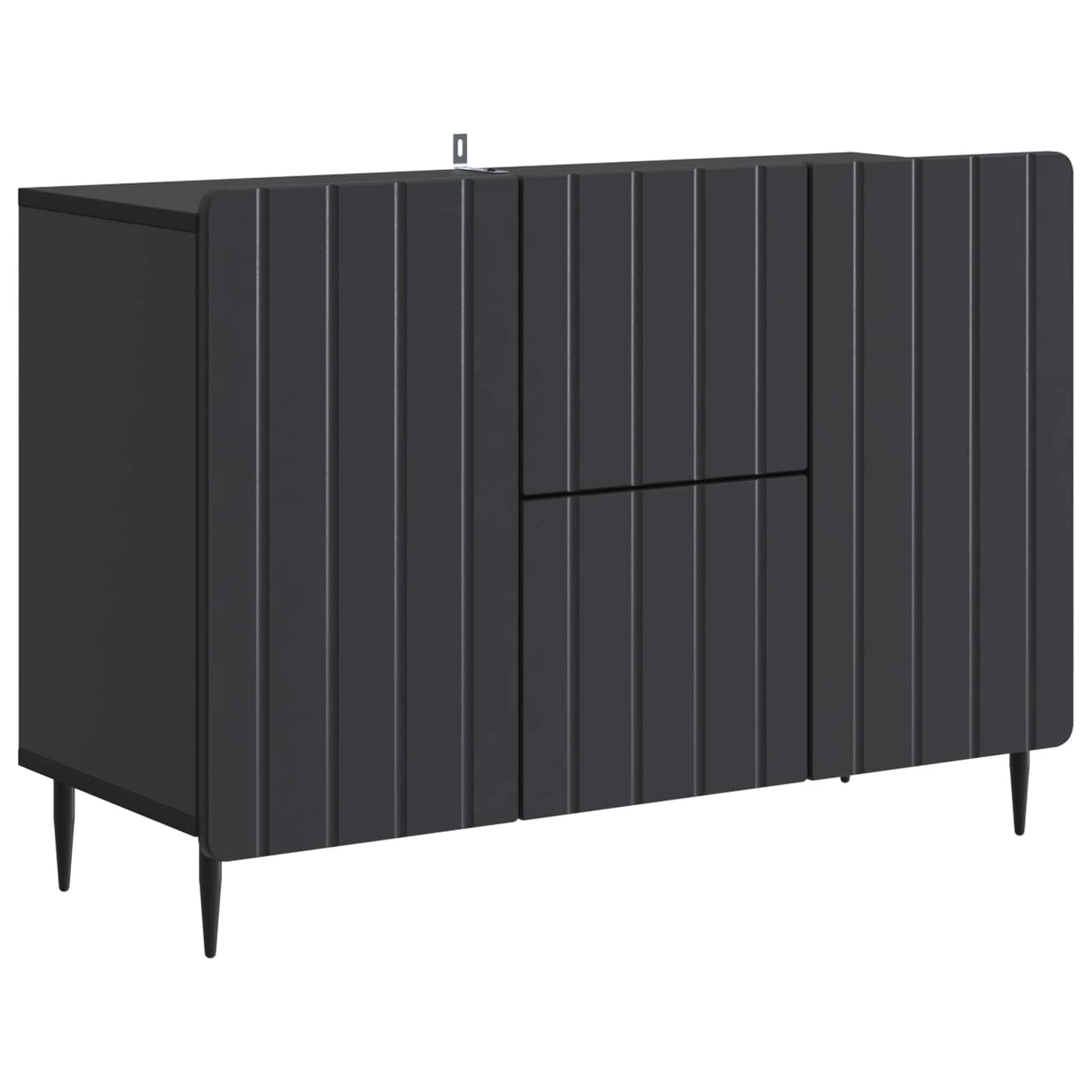 Serviesskap med skuff Svart 89 x 34,5 x 62 cm Konstruert tre