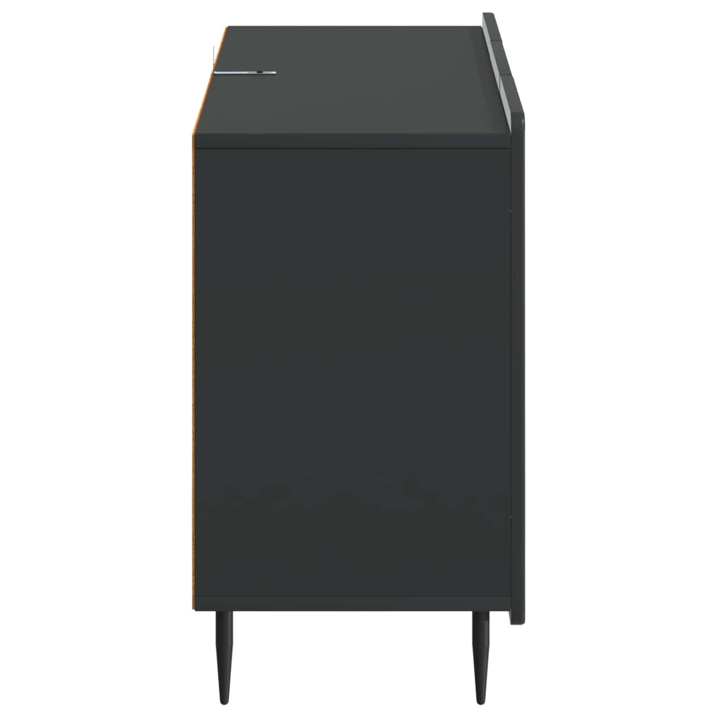 Serviesskap med skuff Svart 89 x 34,5 x 62 cm Konstruert tre
