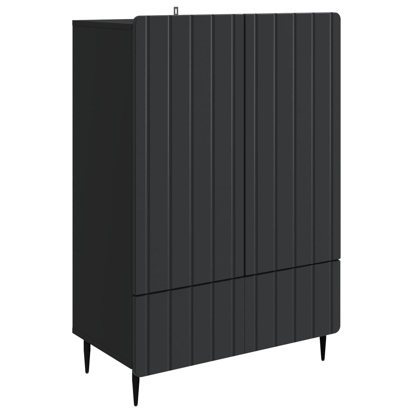 Serviesskap med skuff Svart 66 x 34,5 x 97 cm Konstruert tre