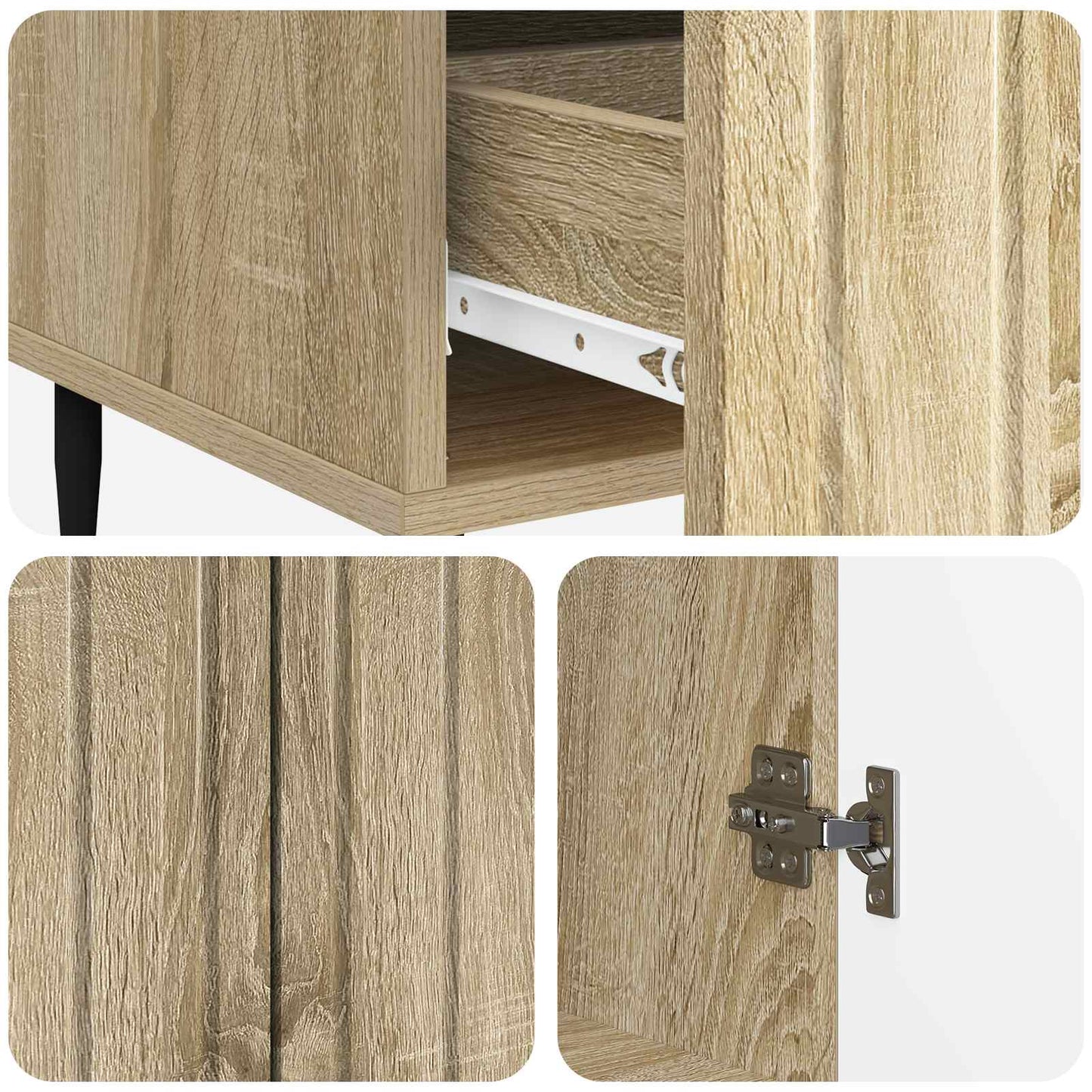 Serviesskap Sonoma eik 66 x 34,5 x 97 cm Konstruert tre