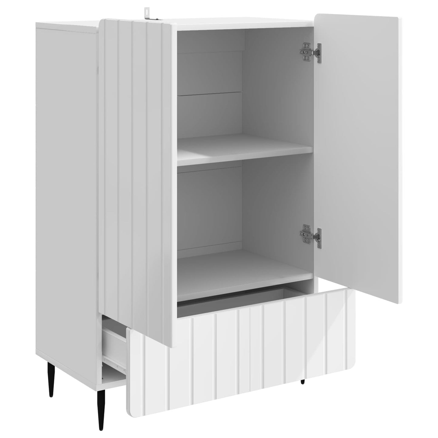 Serviesskap Høgglans hvit 66 x 34,5 x 97 cm Konstruert tre