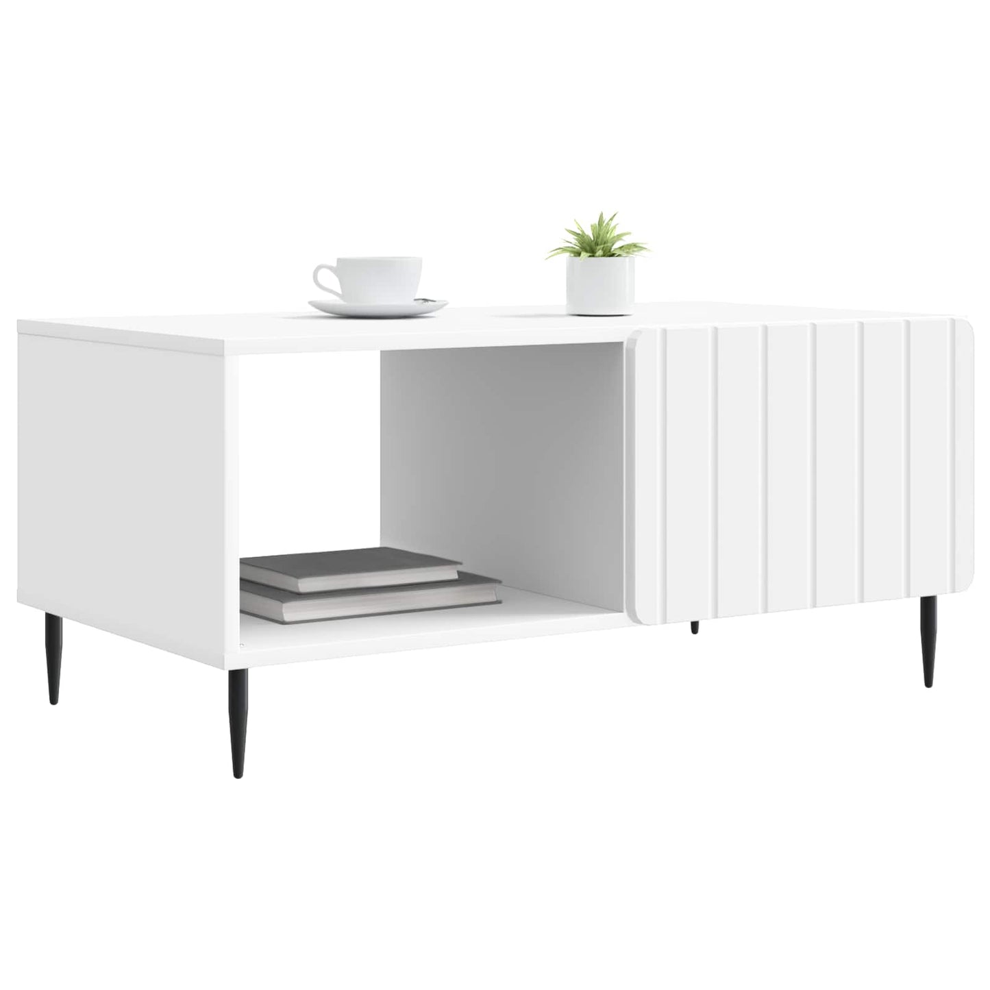 Kaffebord Hvit 90 x 50 x 40 cm Konstruert tre