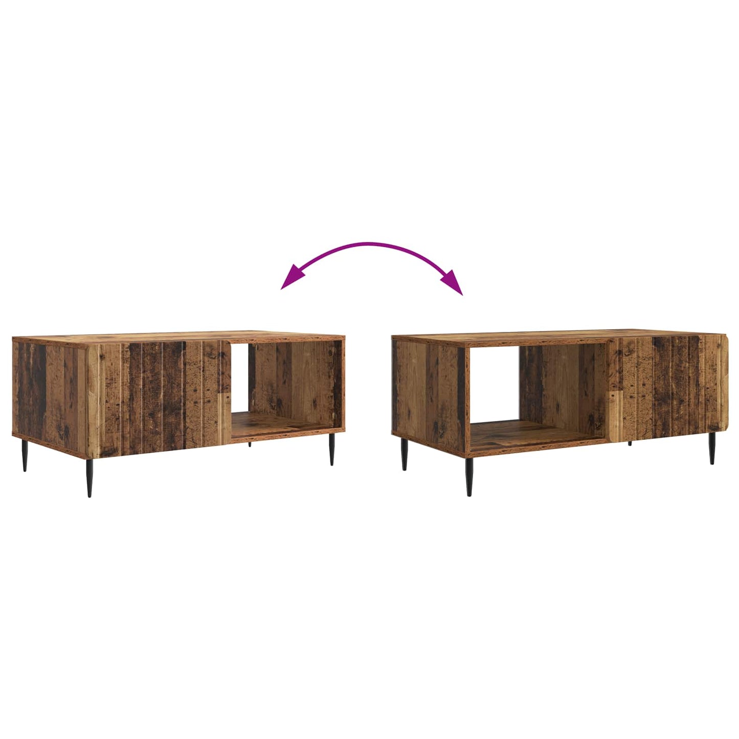 Kaffebord Gammelt tre 90 x 50 x 40 cm Konstruert tre