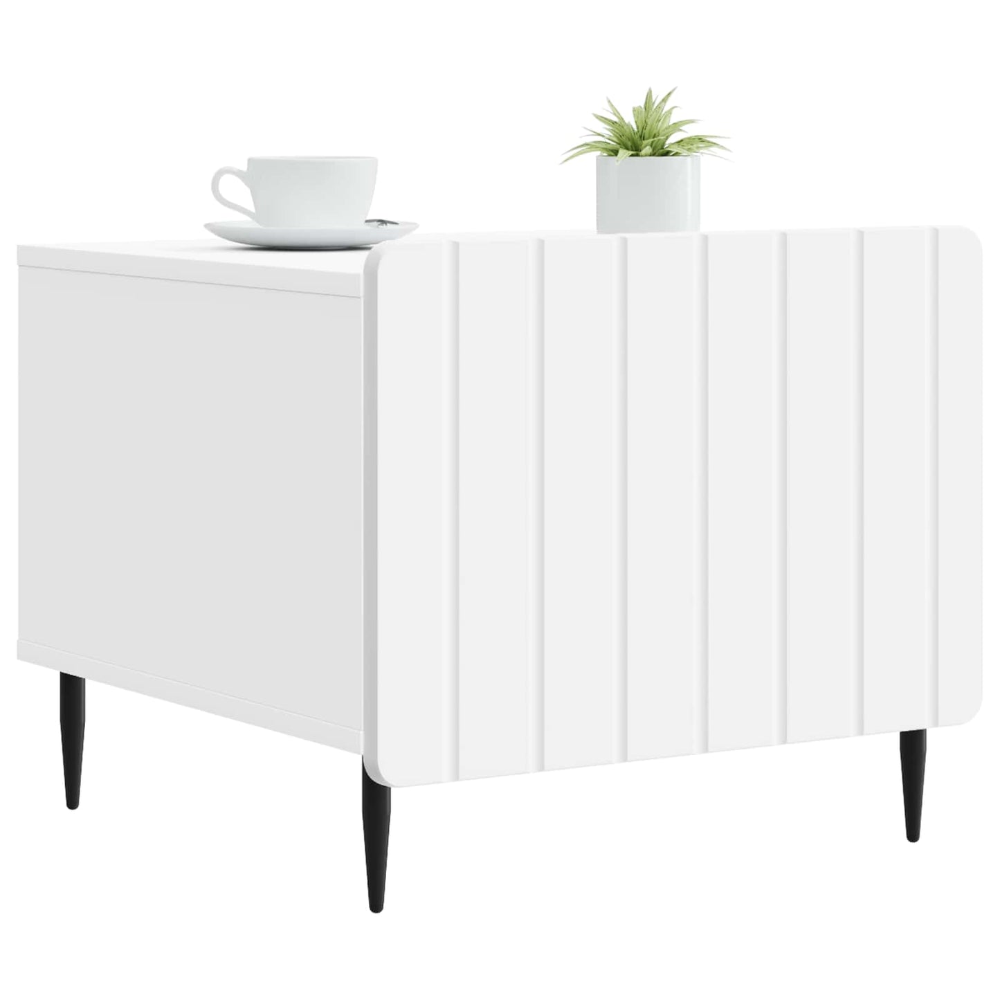 Kaffebord med skuff Hvit 49 x 50 x 42 cm Konstruert tre
