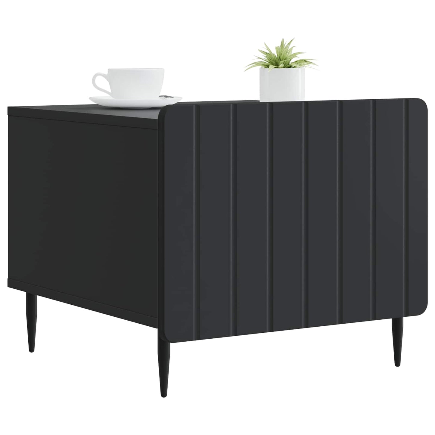 Kaffebord med skuff Svart 49 x 50 x 42 cm Konstruert tre