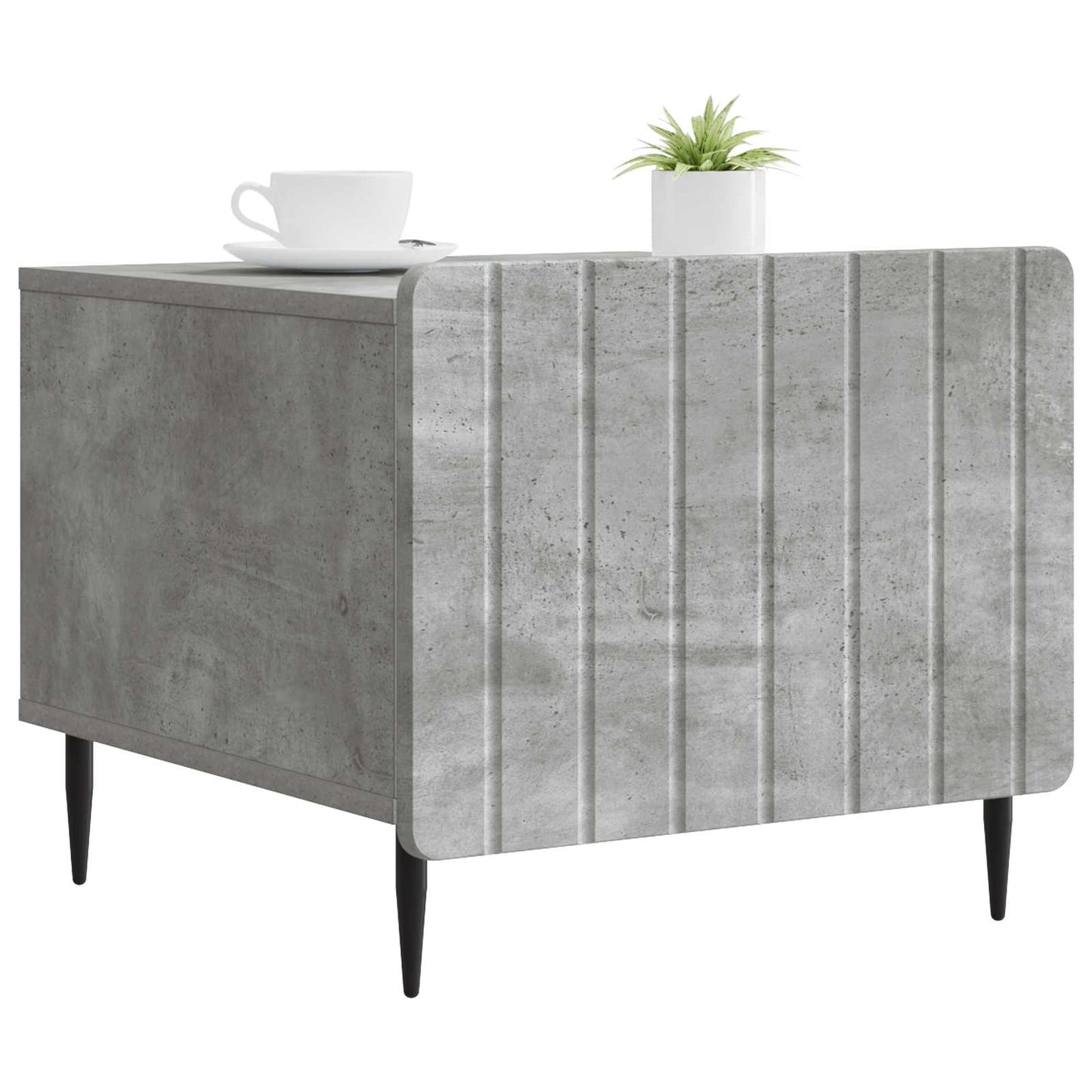 Kaffebord med skuff Betonggrå 49 x 50 x 42 cm Konstruert tre