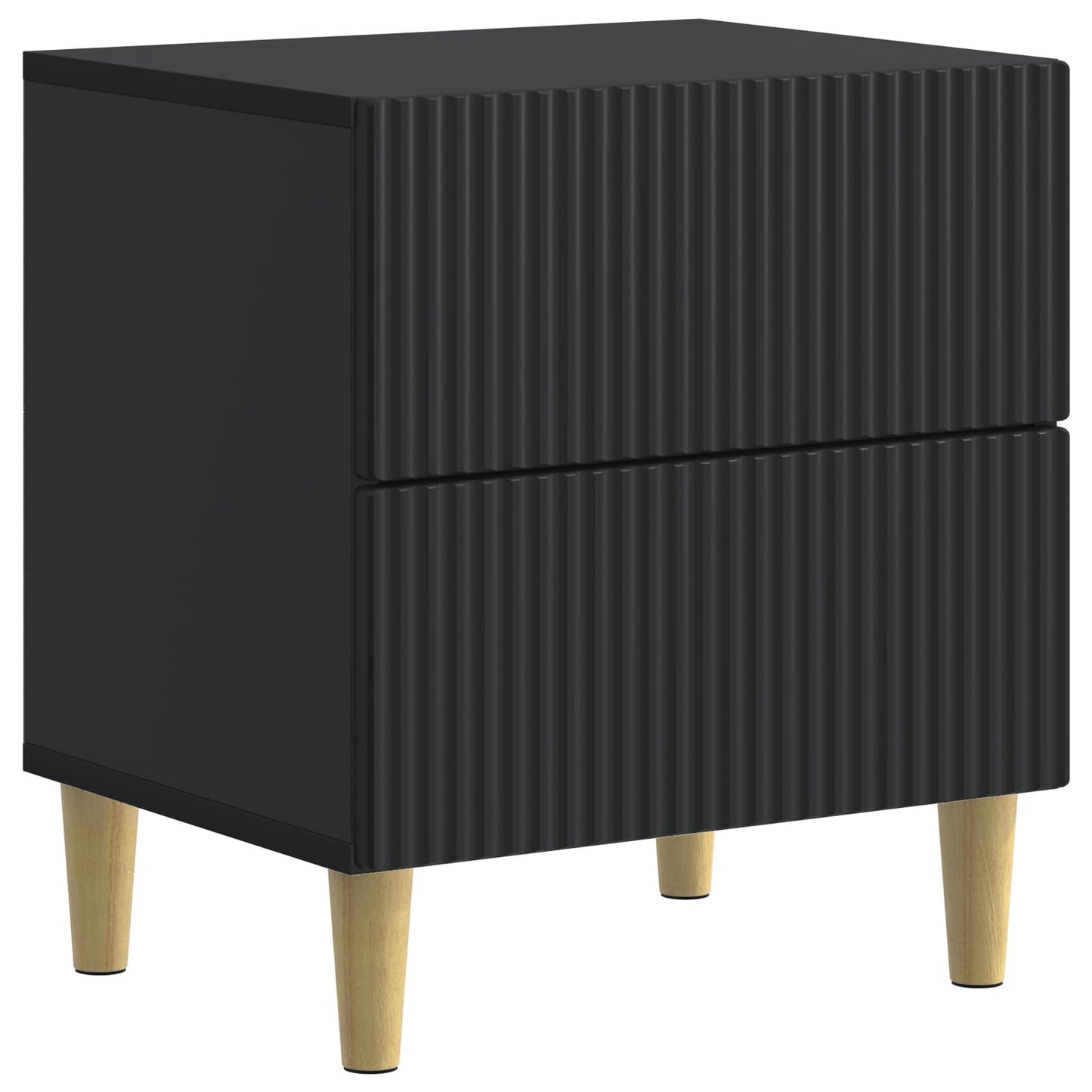 Nattbordskap 2 pcs Svart 43 x 34,5 x 48 cm Konstruert tre