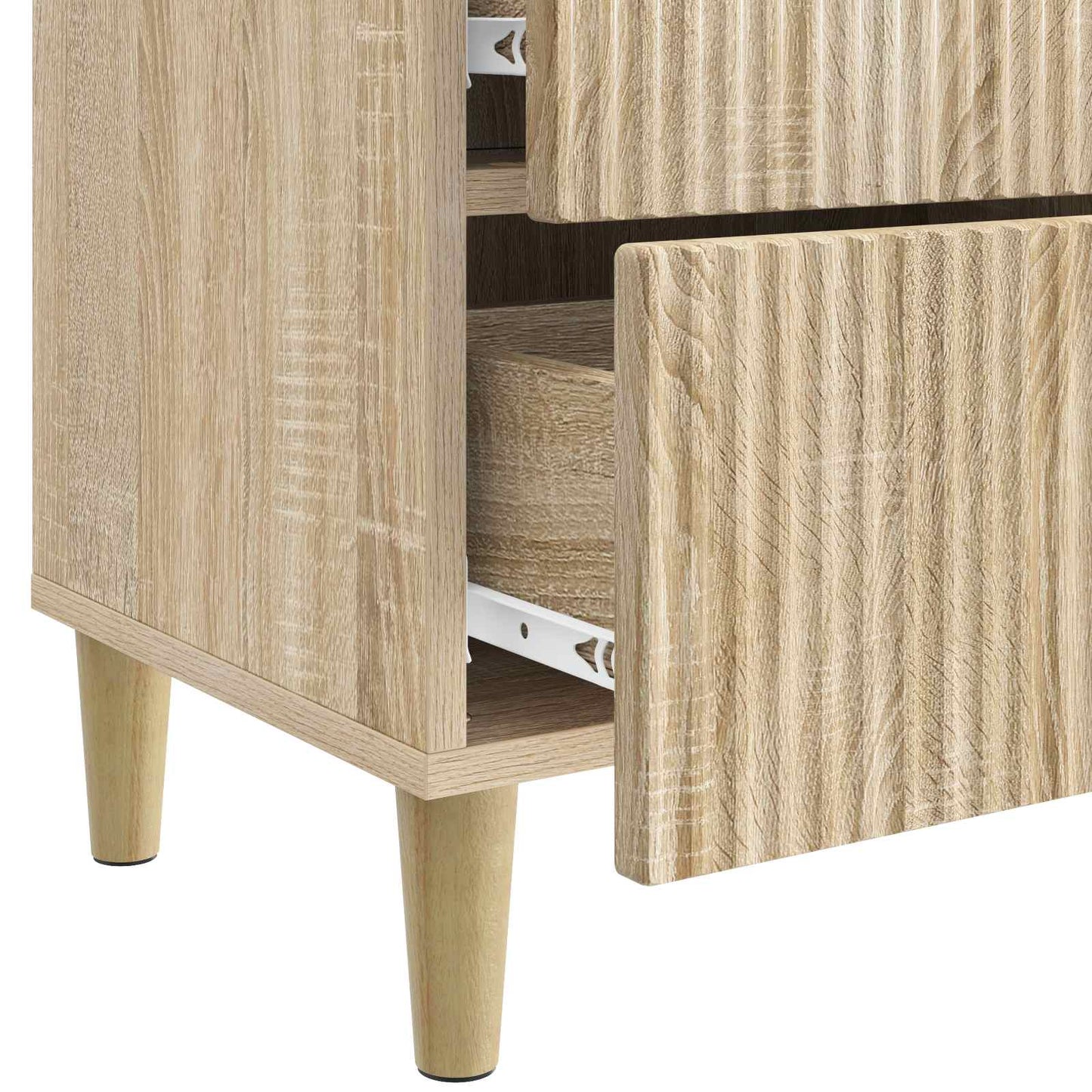Nattbordskap 2 pcs Sonoma eik 43 x 34,5 x 48 cm Konstruert tre