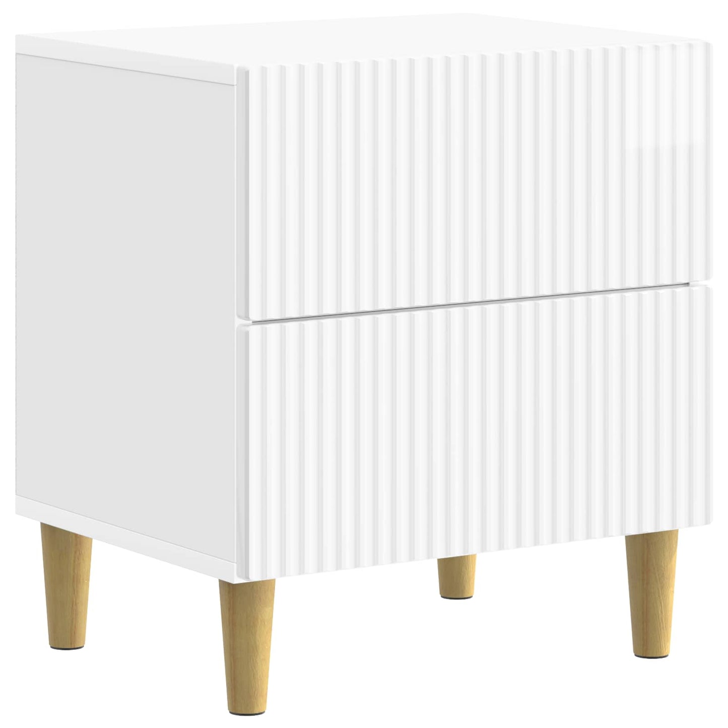 Nattbordskap Høgglans hvit 43 x 34,5 x 48 cm Konstruert tre