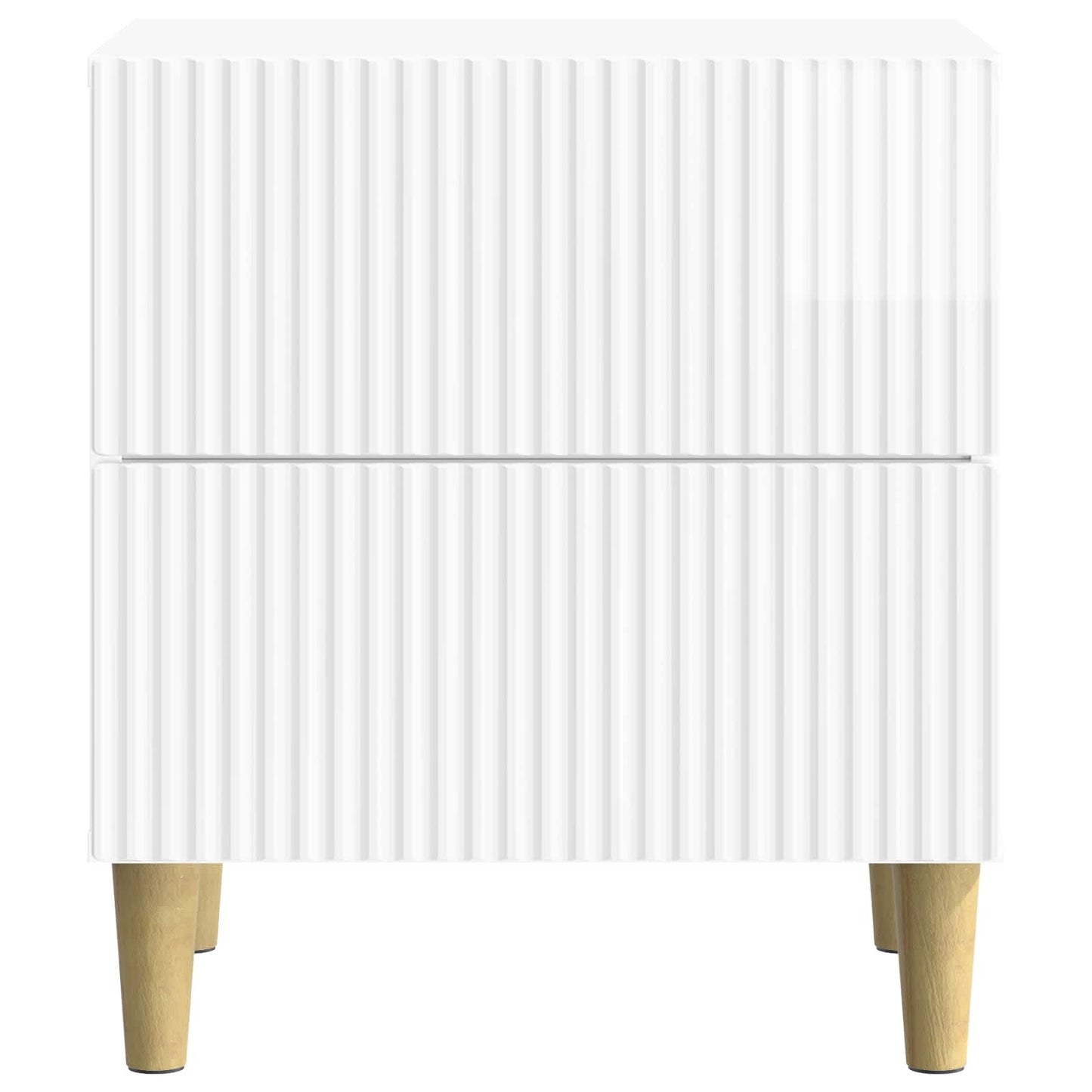 Nattbordskap Høgglans hvit 43 x 34,5 x 48 cm Konstruert tre