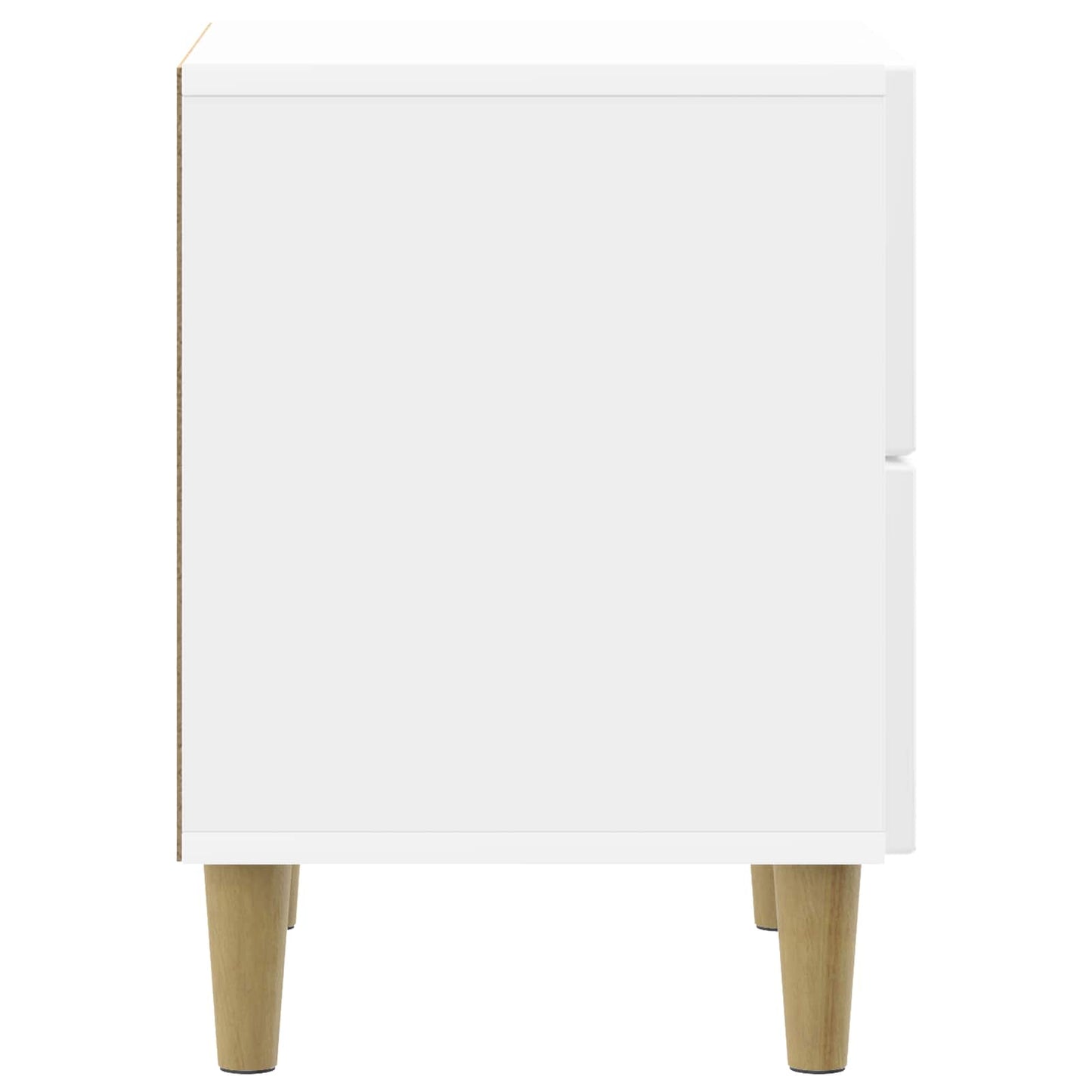 Nattbordskap Høgglans hvit 43 x 34,5 x 48 cm Konstruert tre