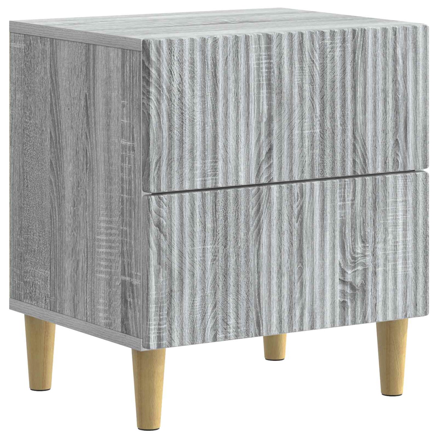 Nattbordskap 2 pcs Grå sonoma 43 x 34,5 x 48 cm Konstruert tre