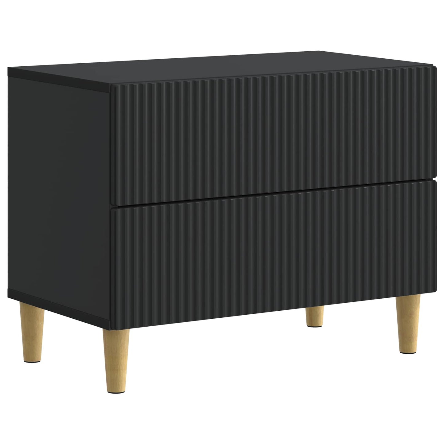 Nattbordskap med skuff Svart 62 x 34,5 x 48 cm Konstruert tre