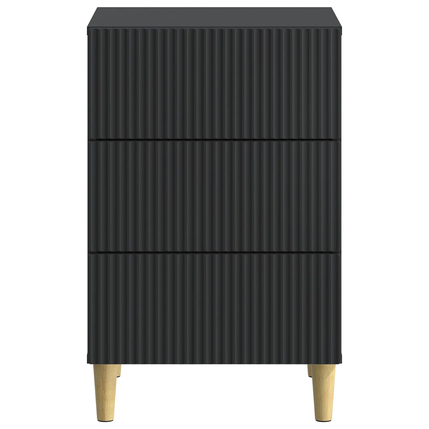 Nattbordskap med skuff Svart 43 x 41 x 66,5 cm Konstruert tre
