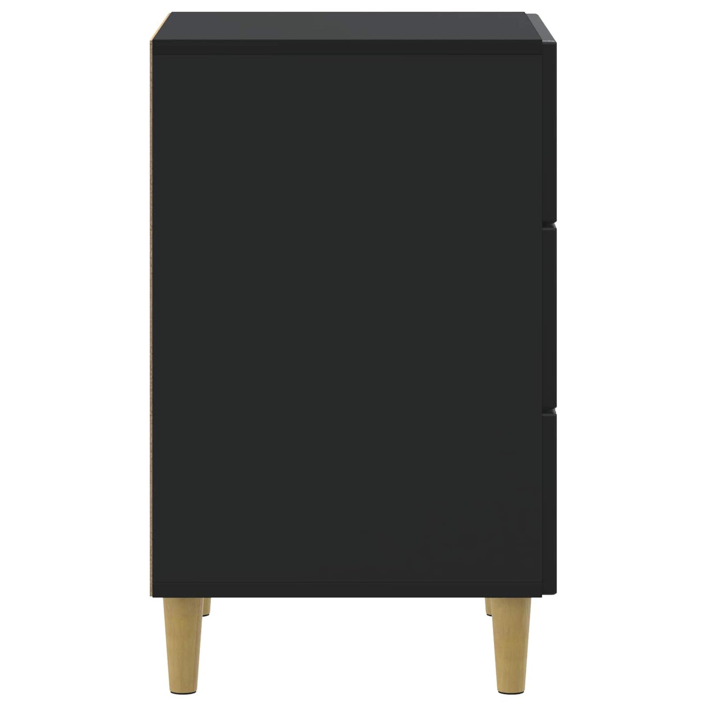 Nattbordskap med skuff Svart 43 x 41 x 66,5 cm Konstruert tre