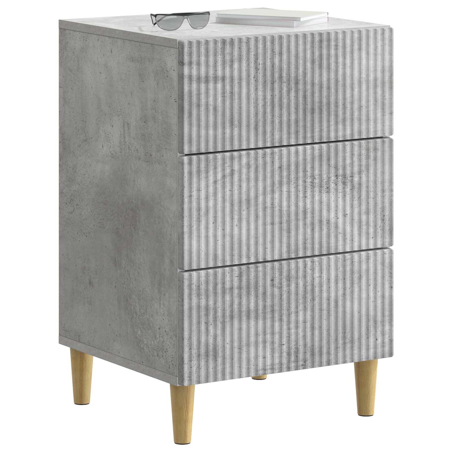 Nattbordskap Betonggrå 43 x 41 x 66,5 cm Konstruert tre