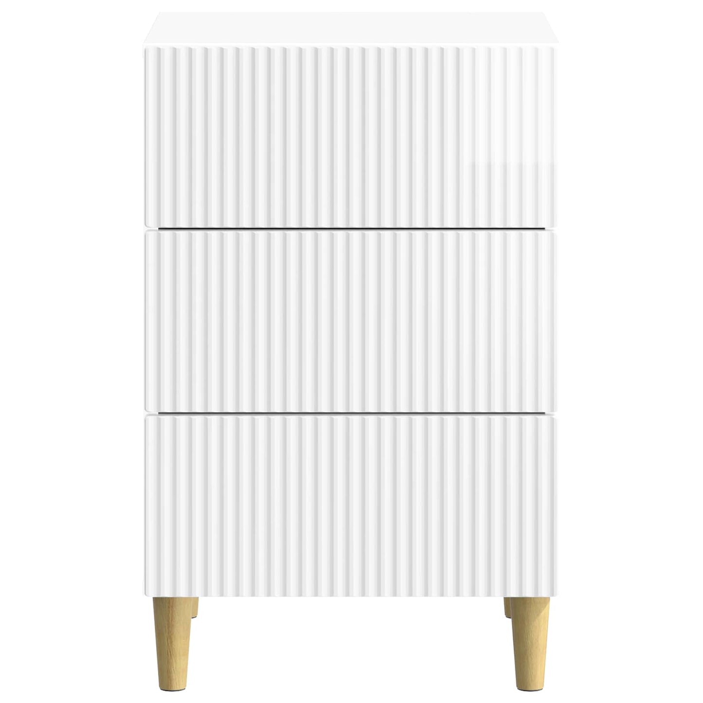 Nattbordskap Høgglans hvit 43 x 41 x 66,5 cm Konstruert tre