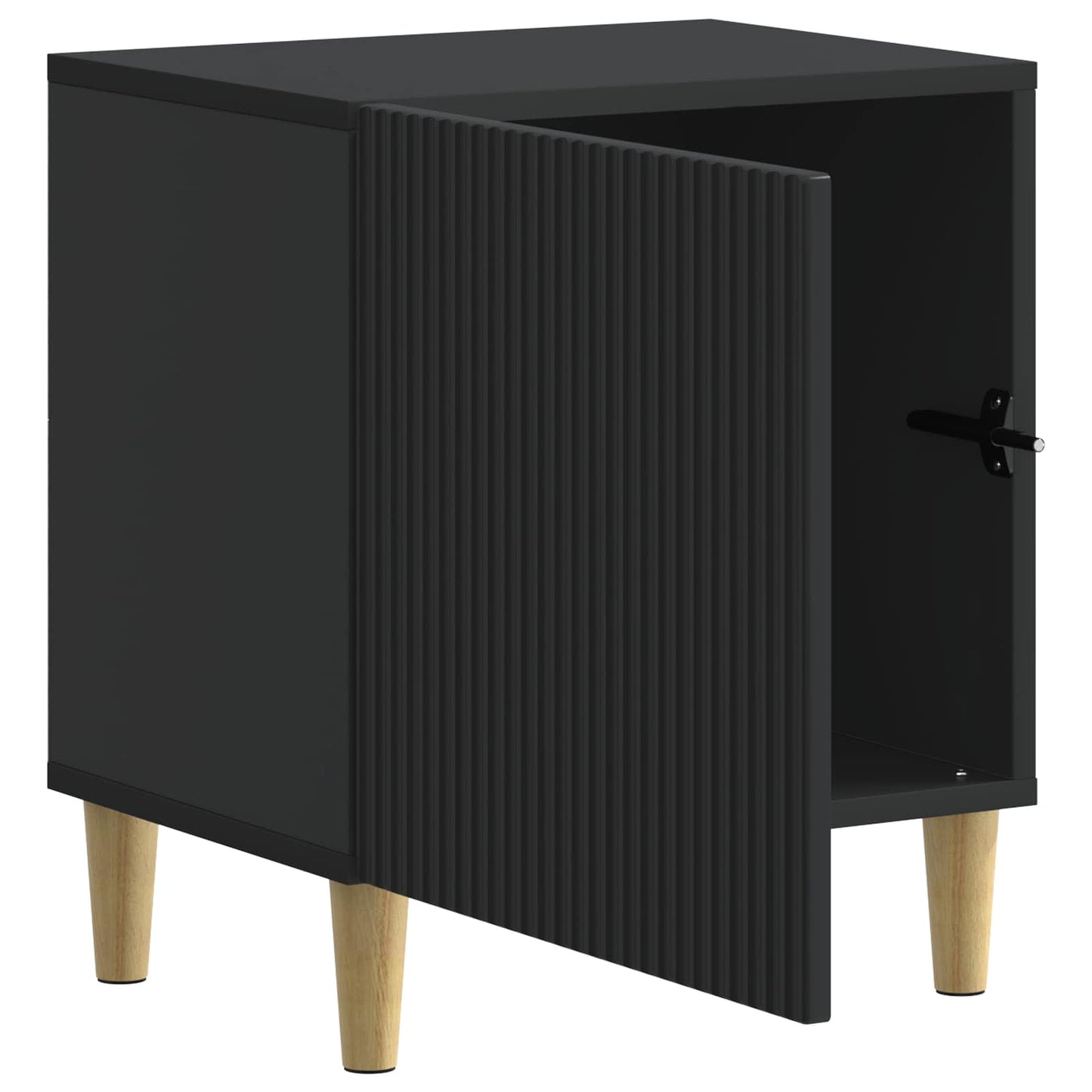 Nattbordskap 2 pcs Svart 43 x 34,5 x 50 cm Konstruert tre