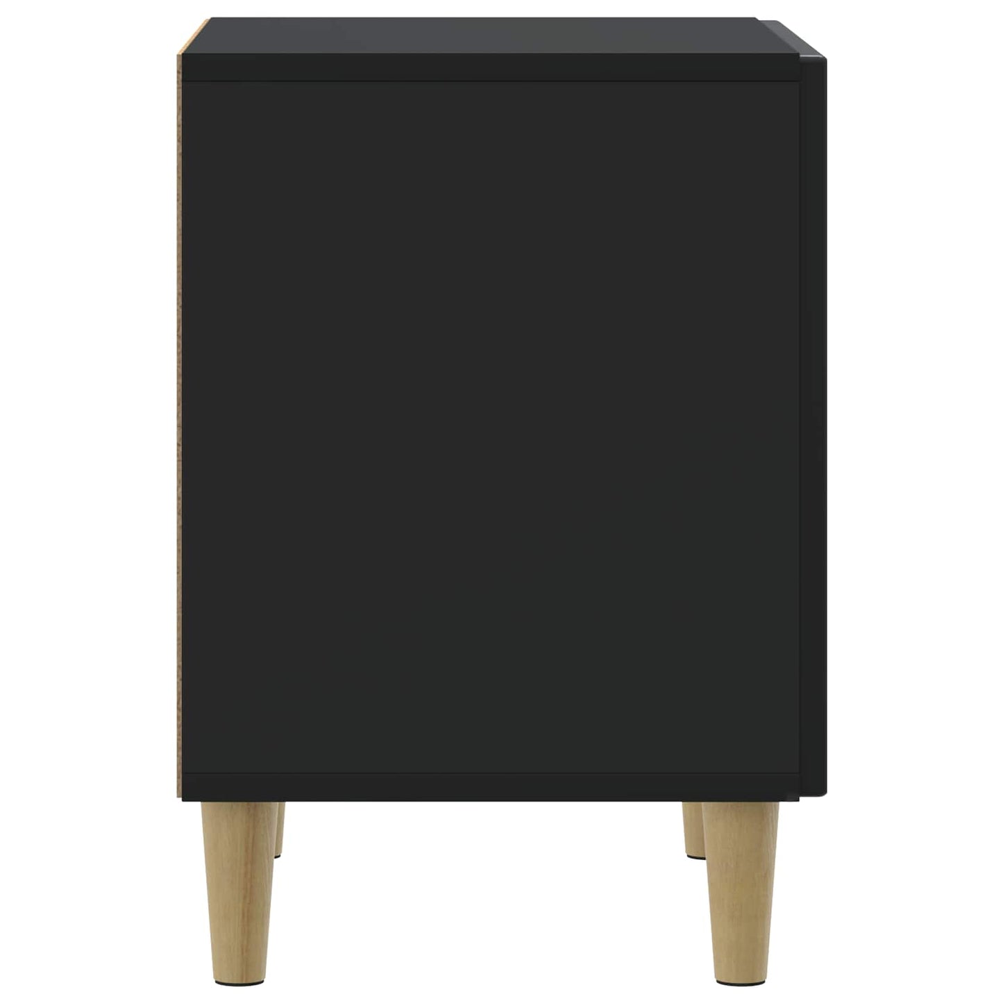 Nattbordskap 2 pcs Svart 43 x 34,5 x 50 cm Konstruert tre